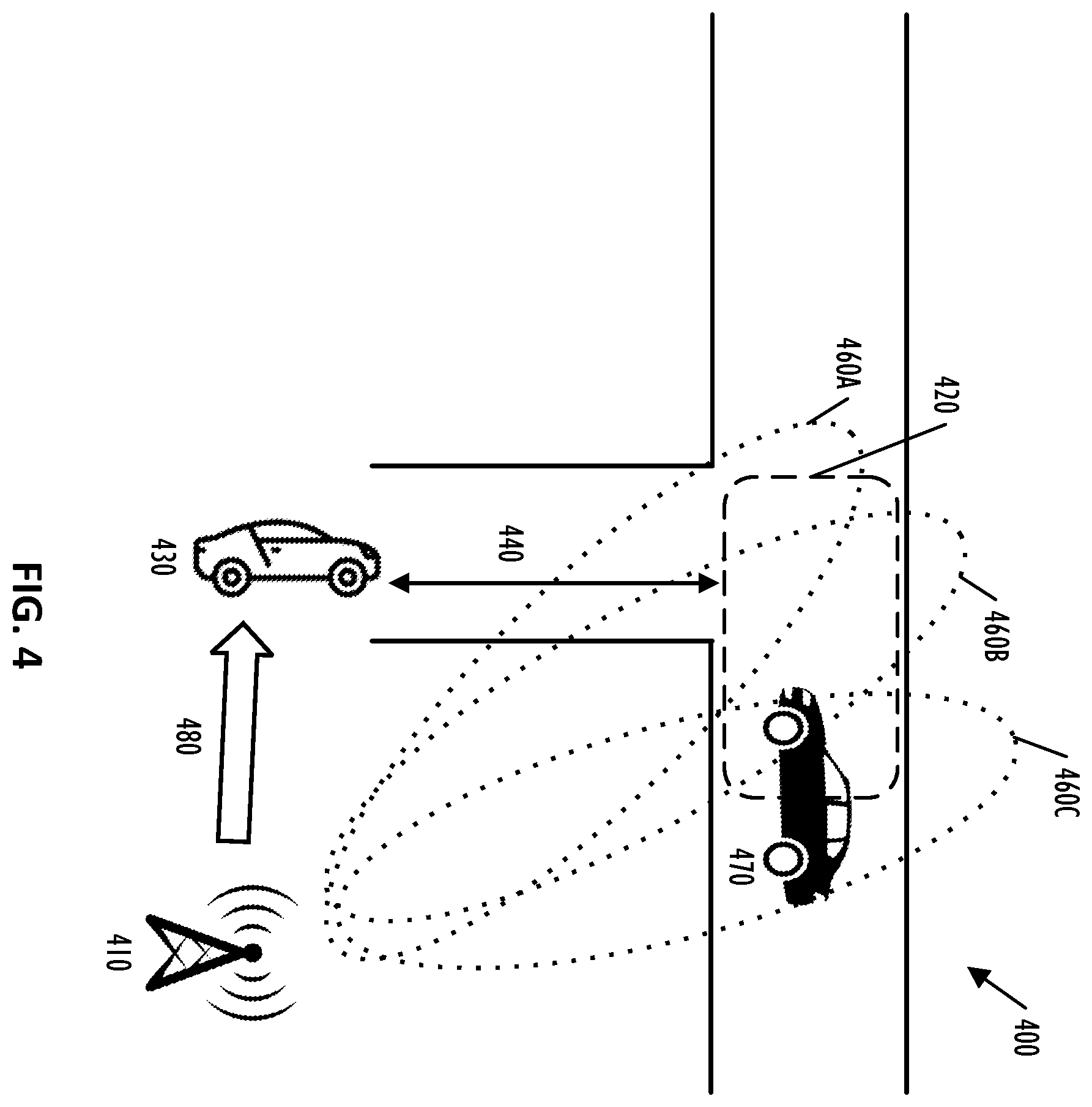 Patent US12613305 Figure 4 – Infrastructure-assisted signalling and sensing systems
