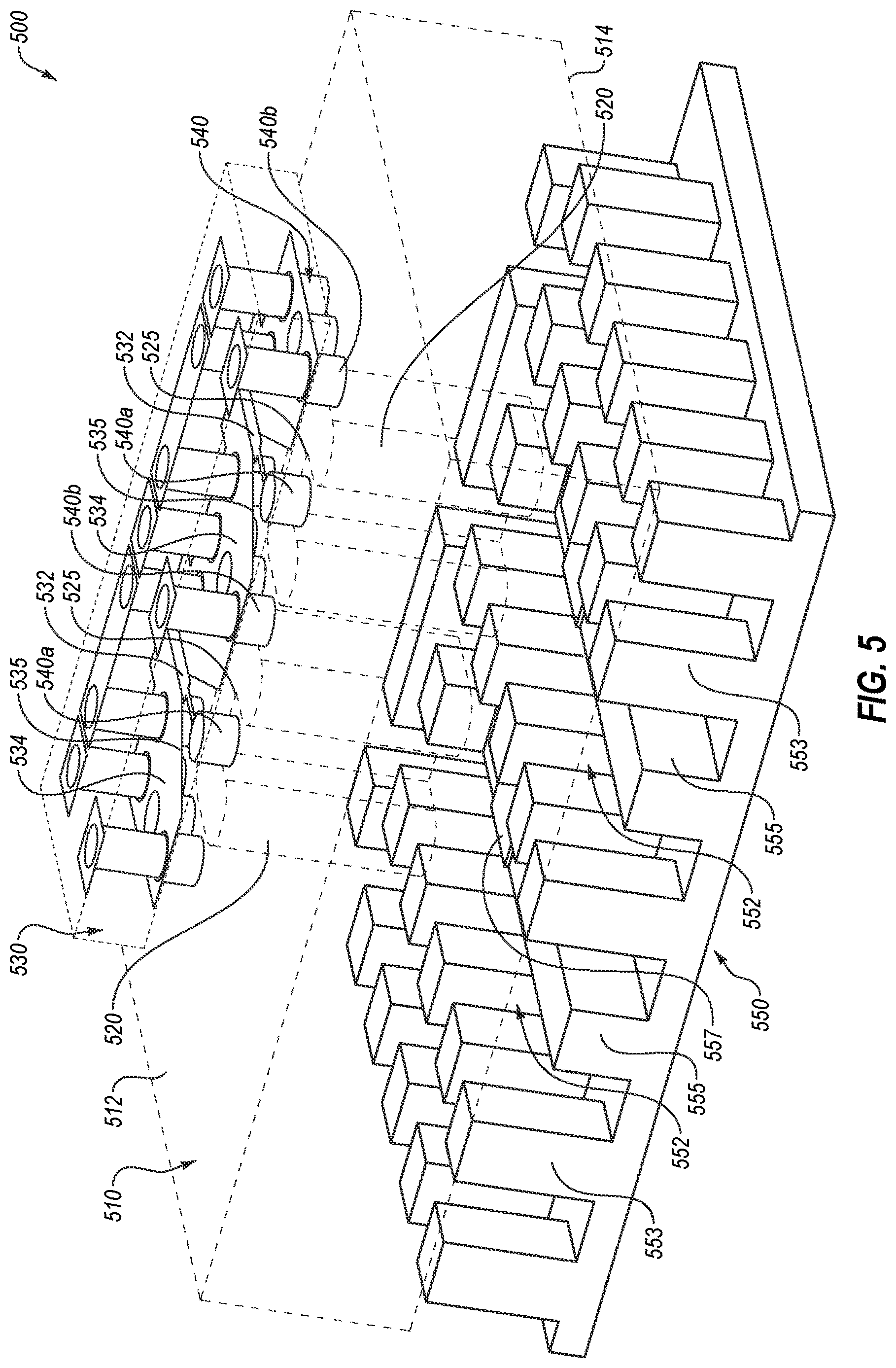 Patent US12613334 Figure 5 – Integrated circuit to waveguide transitional structures and related sensor assemblies