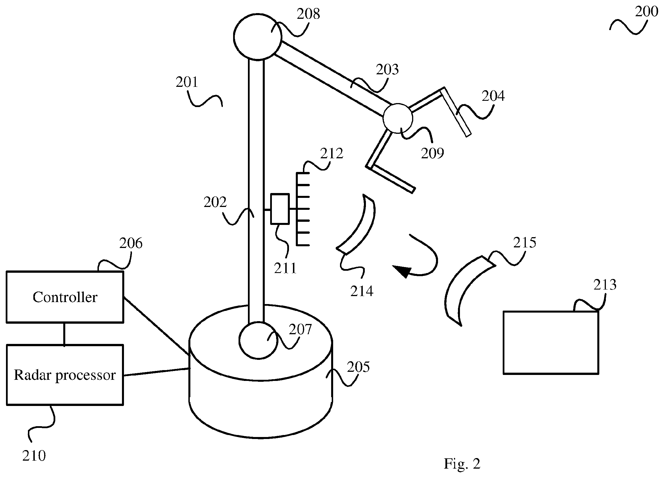 Patent US12613335 Figure 2 – Radar apparatus, system, and method