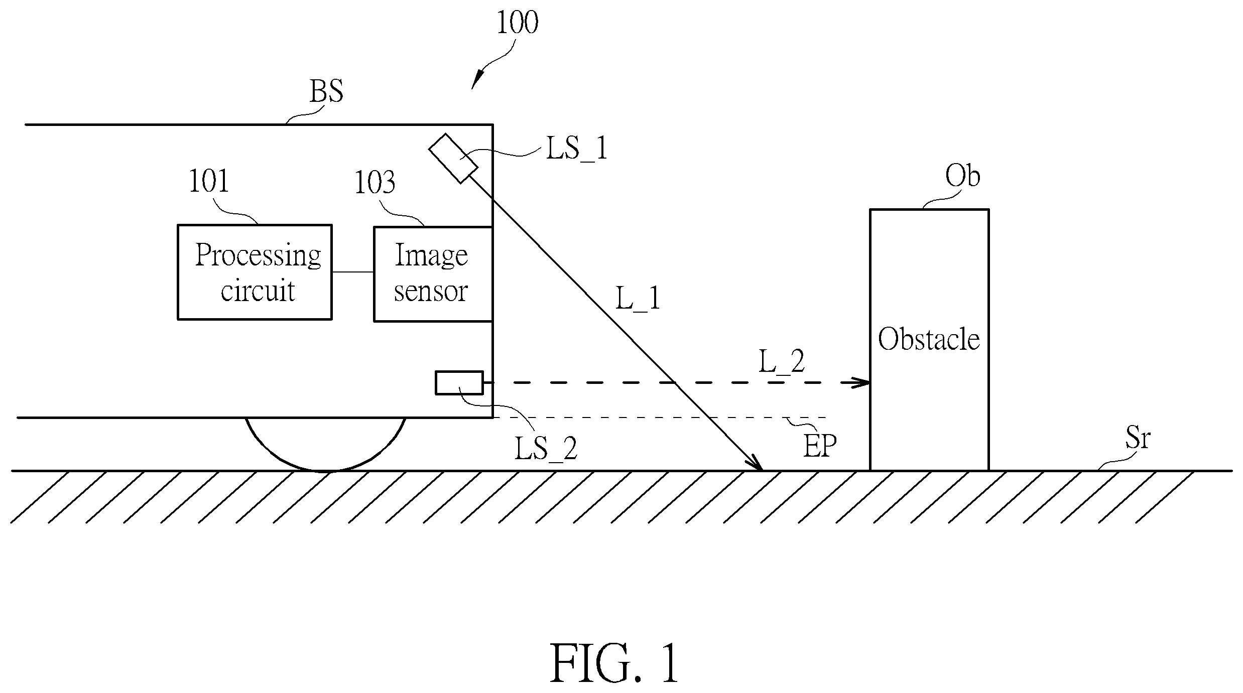 Patent US12613338 Figure 1 – Non-solid material detection method, non-solid material detection device, distance computing device, distance computing method