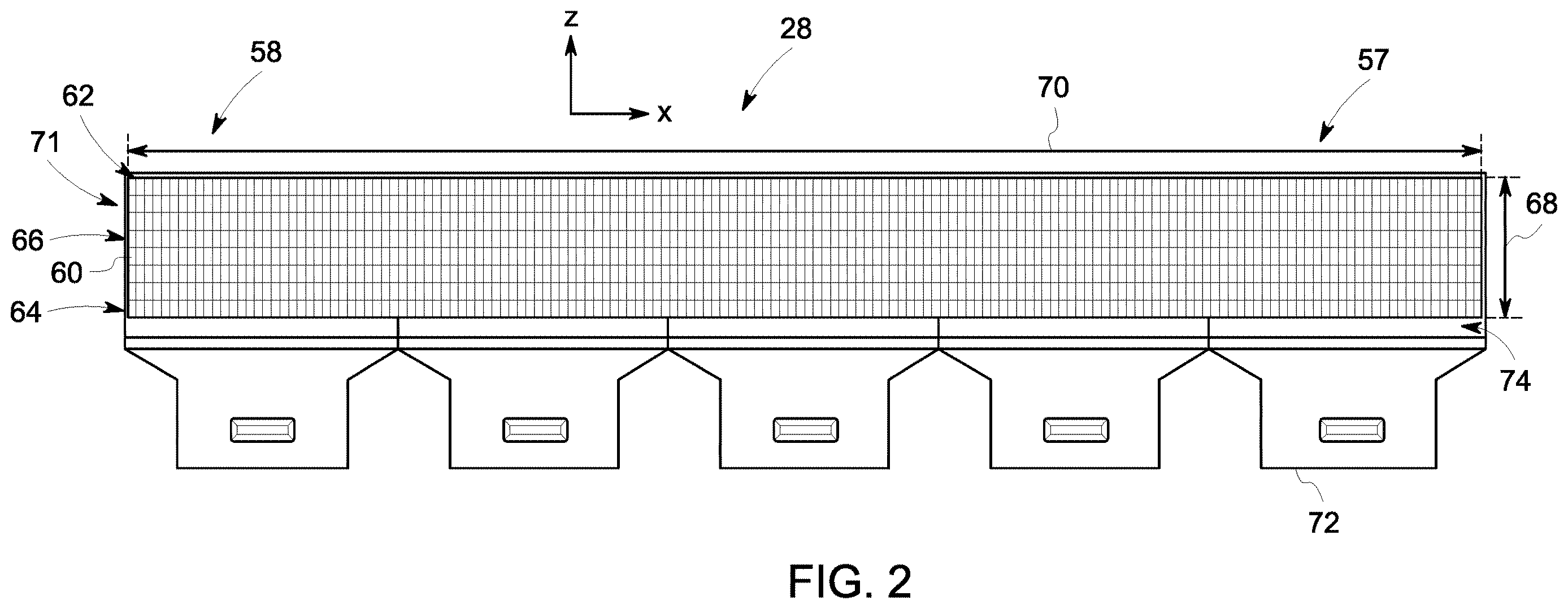 Patent US12613349 Figure 2 – Flat panel X-ray detector for computed tomography