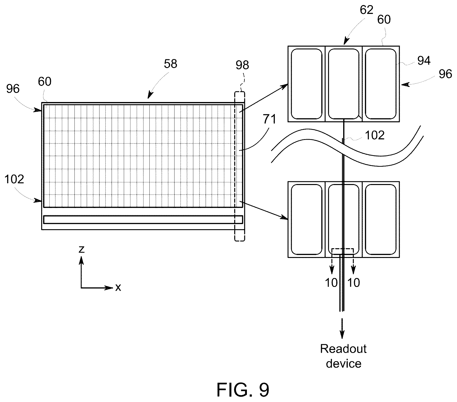 Patent US12613349 Figure 7 – Flat panel X-ray detector for computed tomography