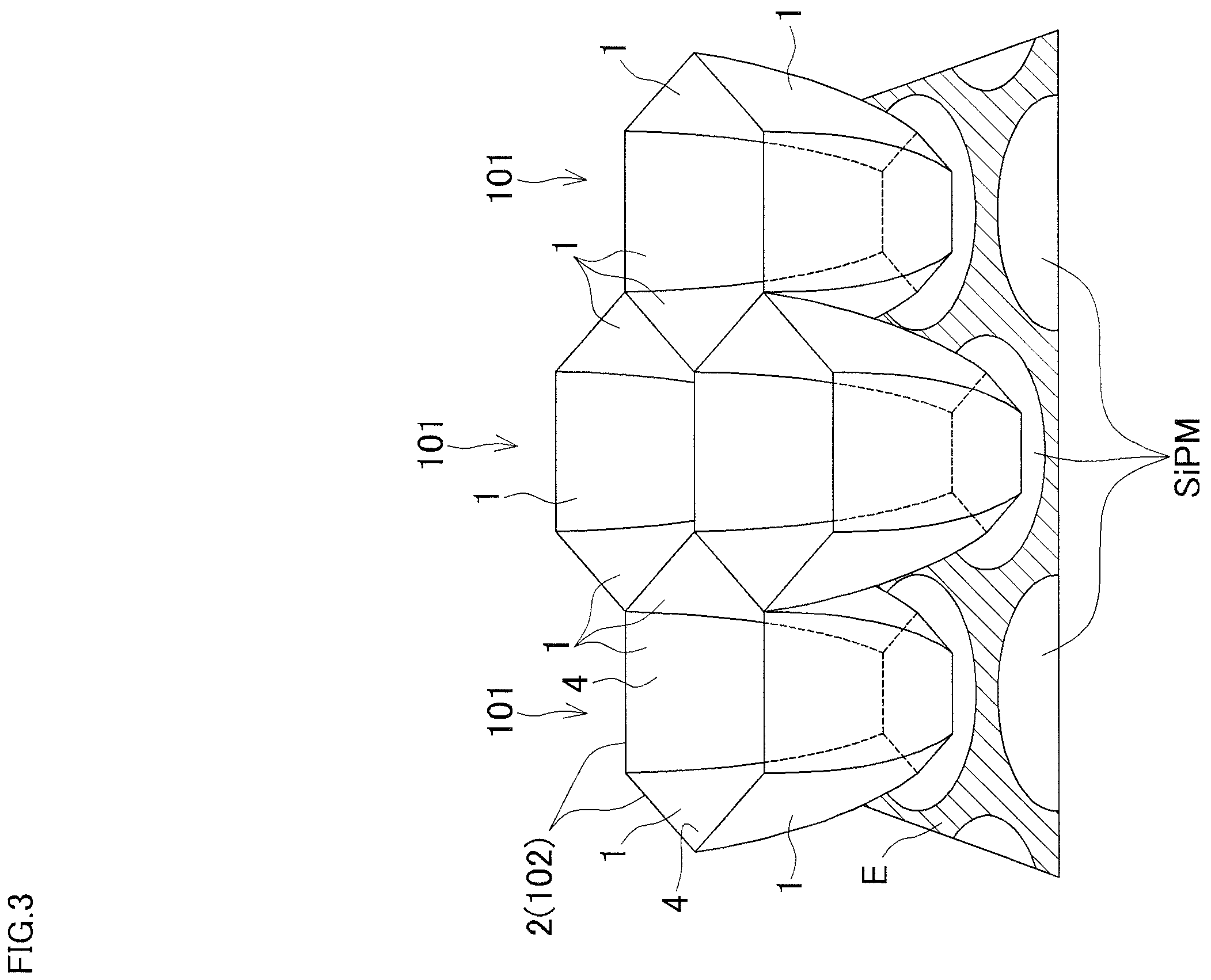 Patent US12613360 Figure 3 – Optical product and light concentrator