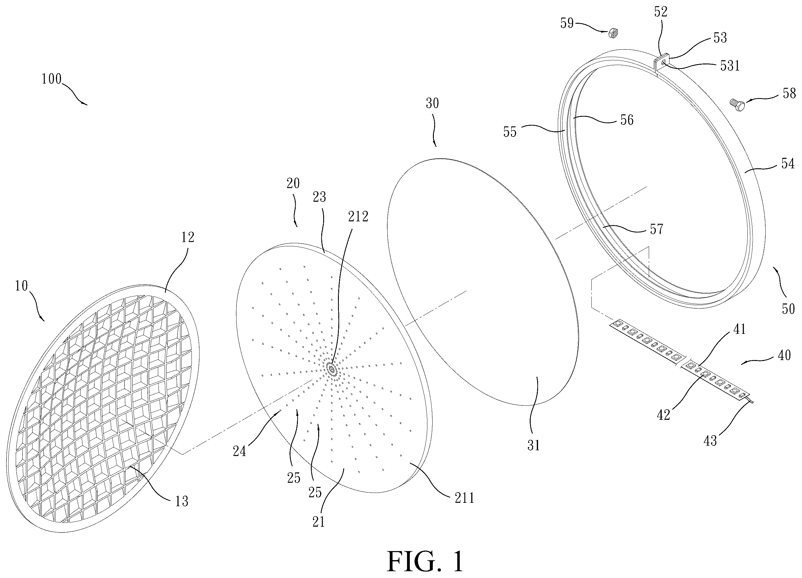 Patent US12613371 Figure 1 – Lamp of traffic light
