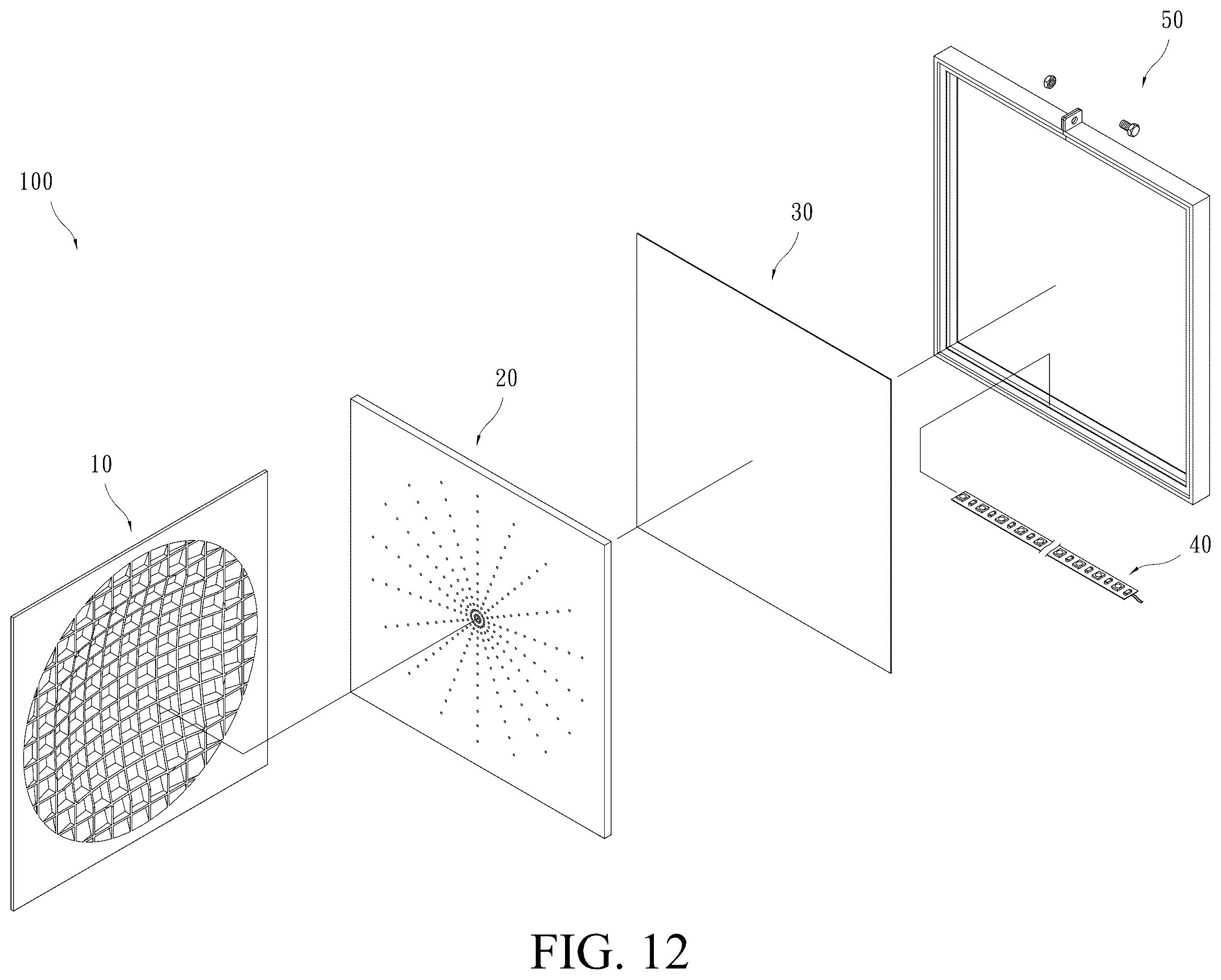 Patent US12613371 Figure 12 – Lamp of traffic light