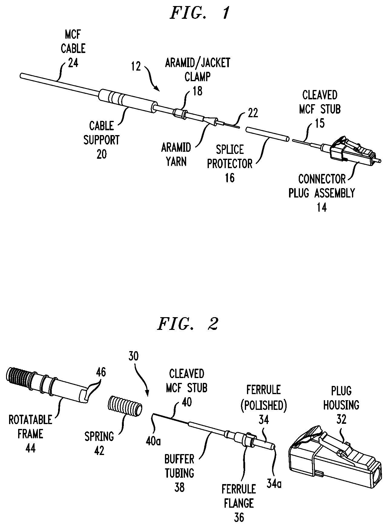 Patent US12613379 Figure 1 – Splice-on optical connectors for multicore fibers