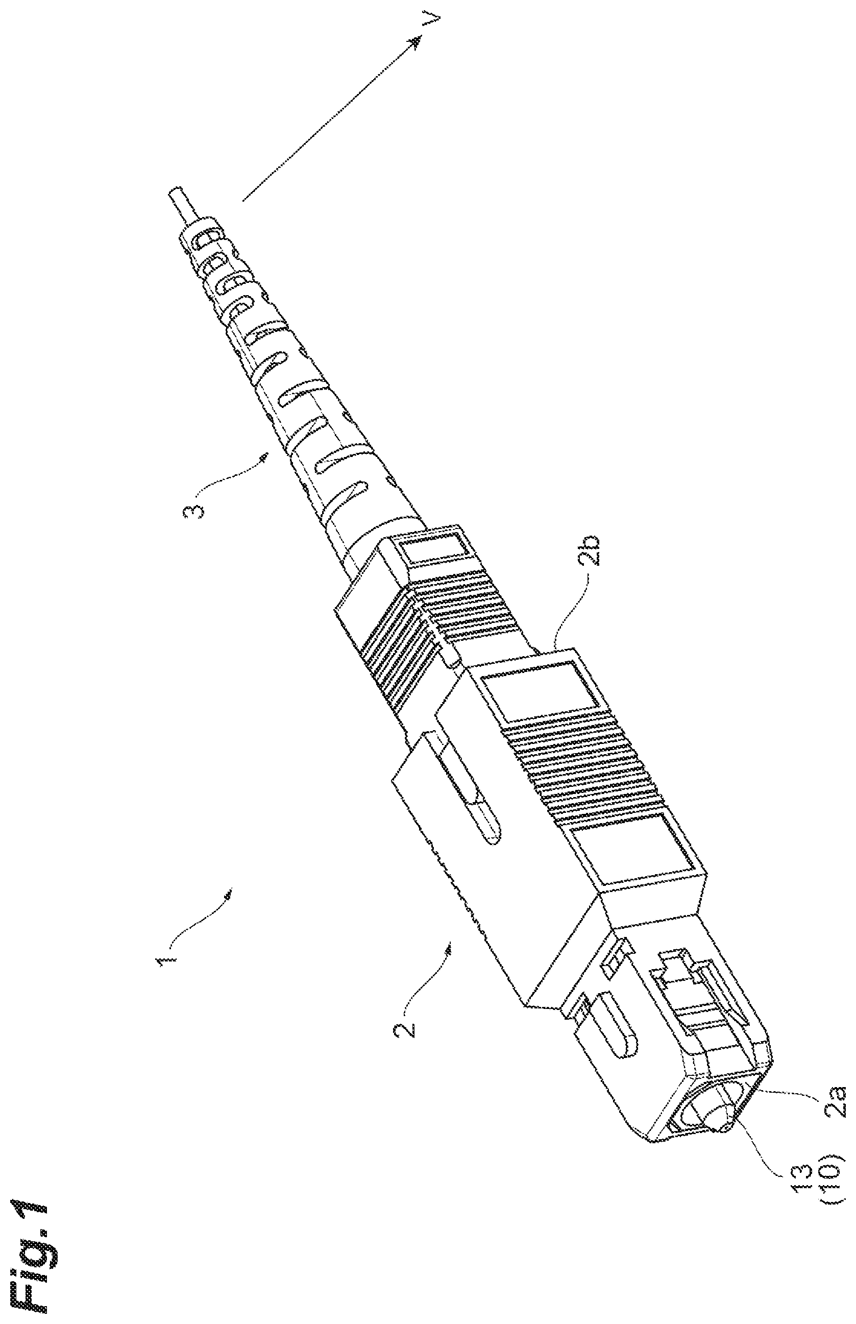 Patent US12613380 Figure 1 – Optical connector