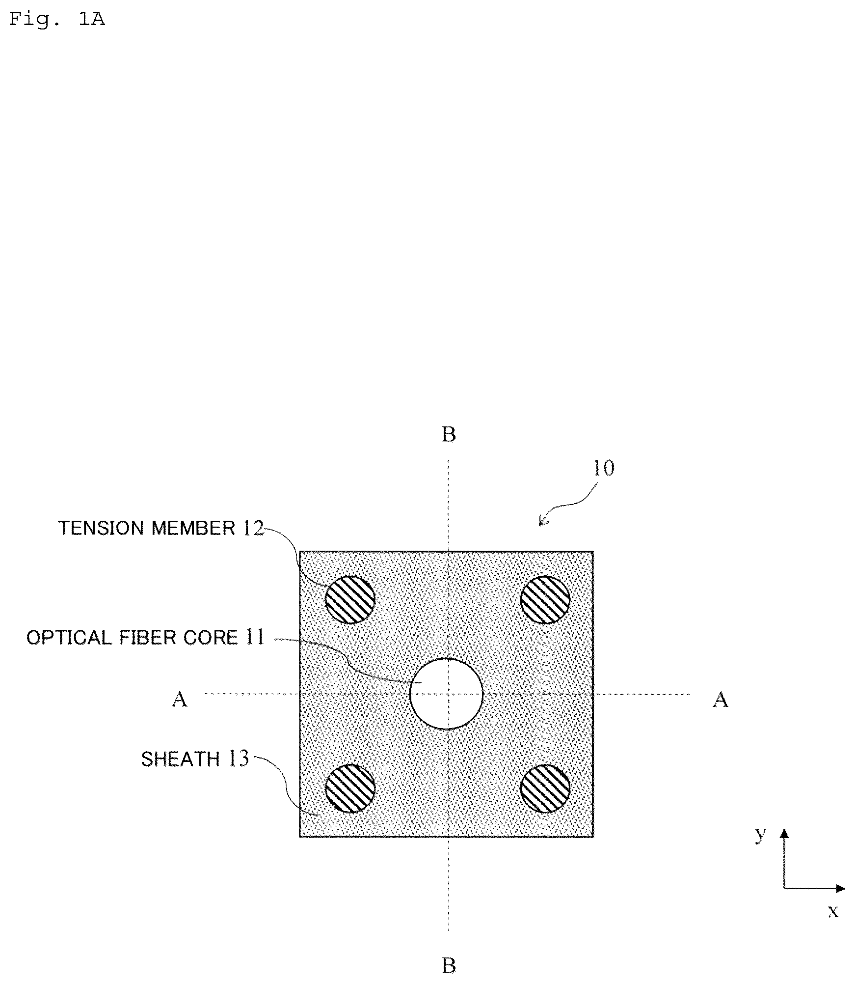 Patent US12613387 Figure 1 – Optical fiber cable