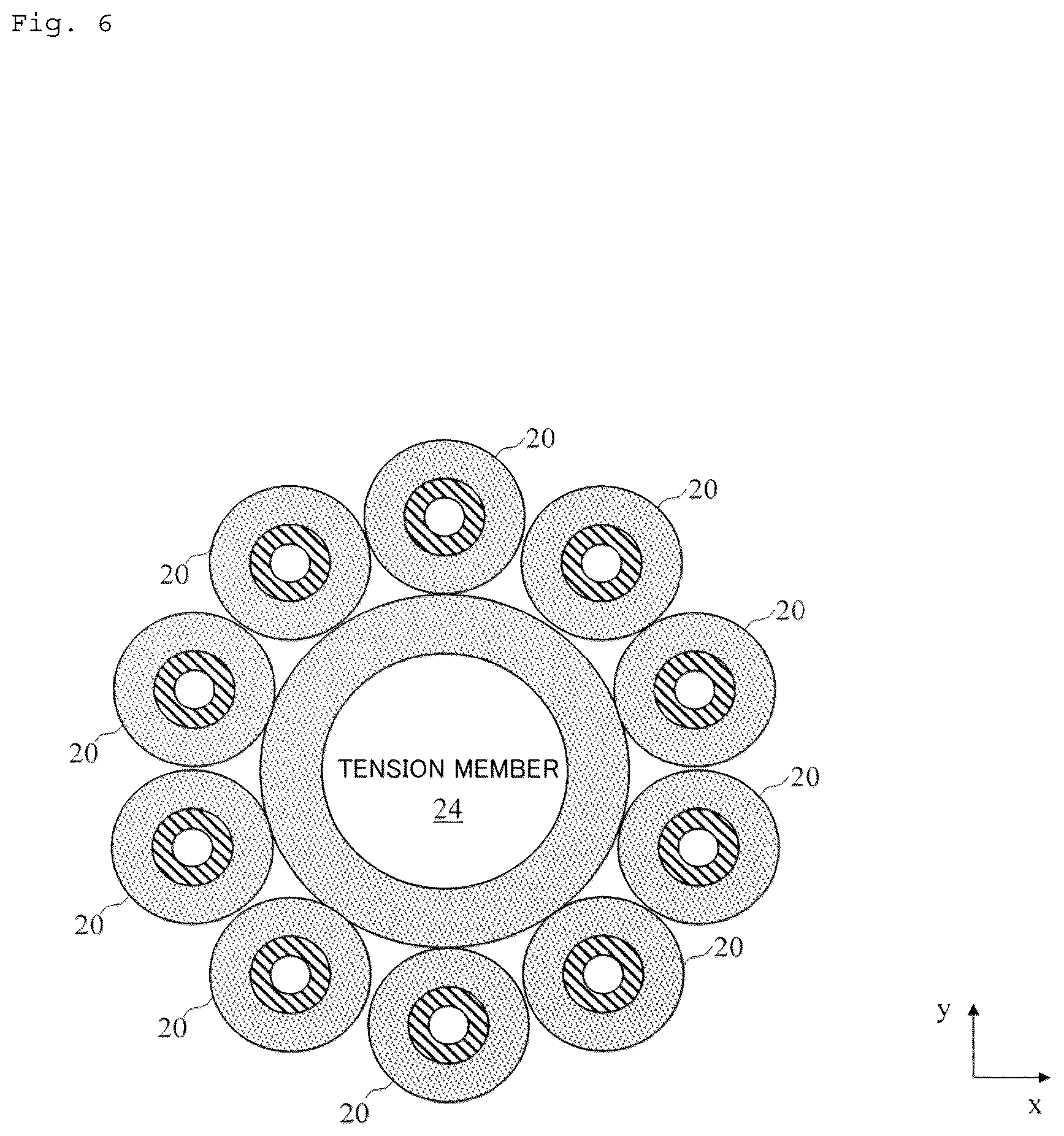 Patent US12613387 Figure 11 – Optical fiber cable