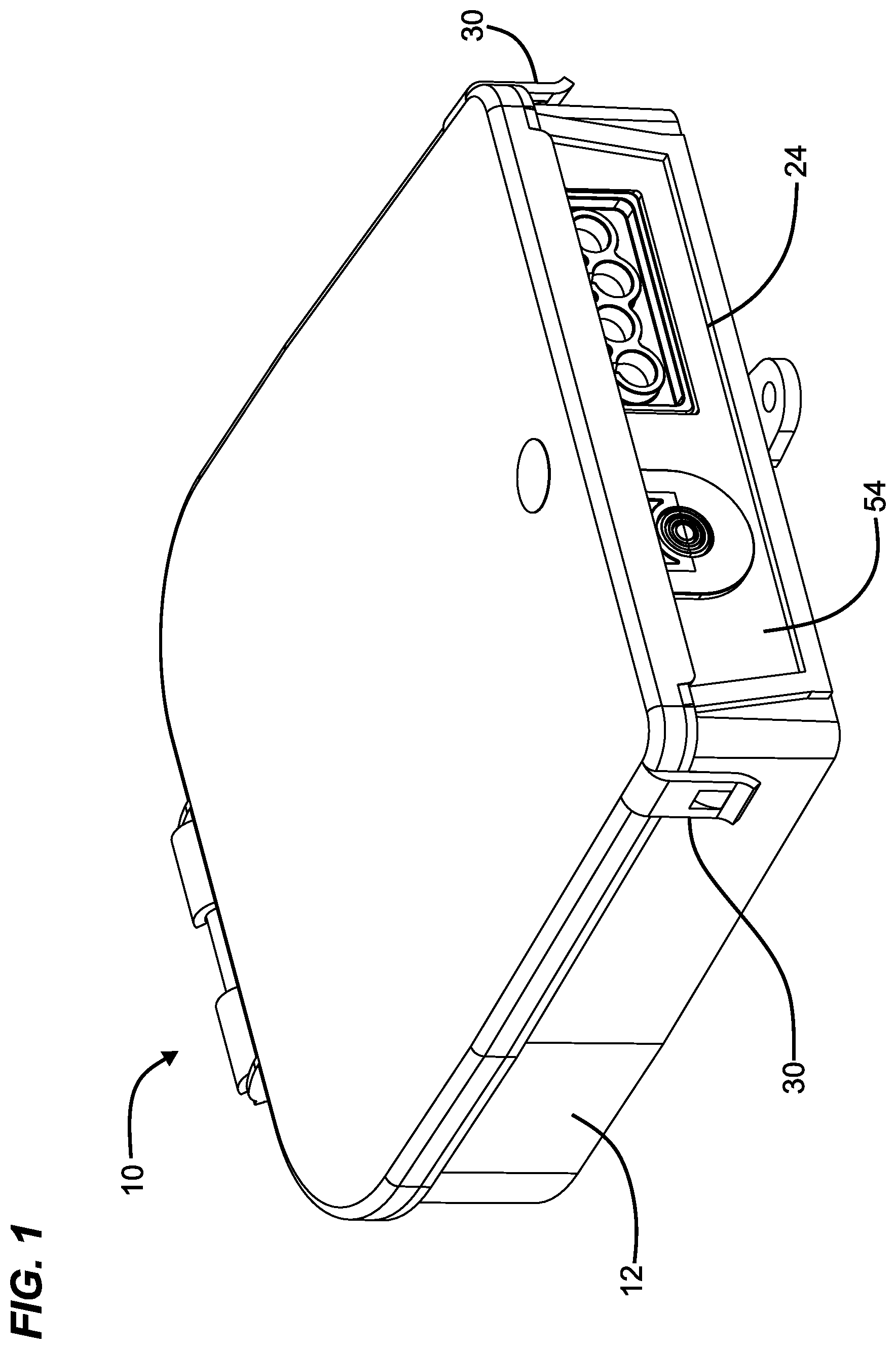 Patent US12613390 Figure 1 – Telecommunications cable termination box