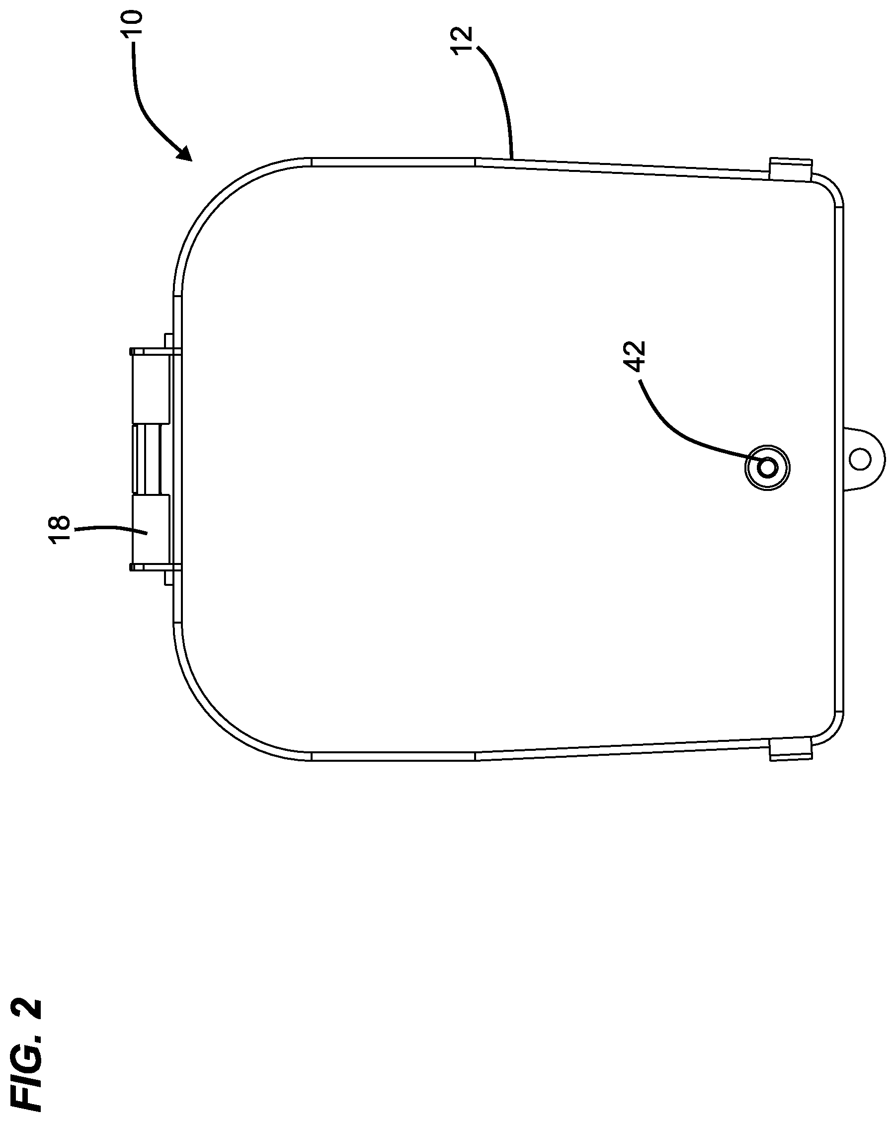 Patent US12613390 Figure 2 – Telecommunications cable termination box