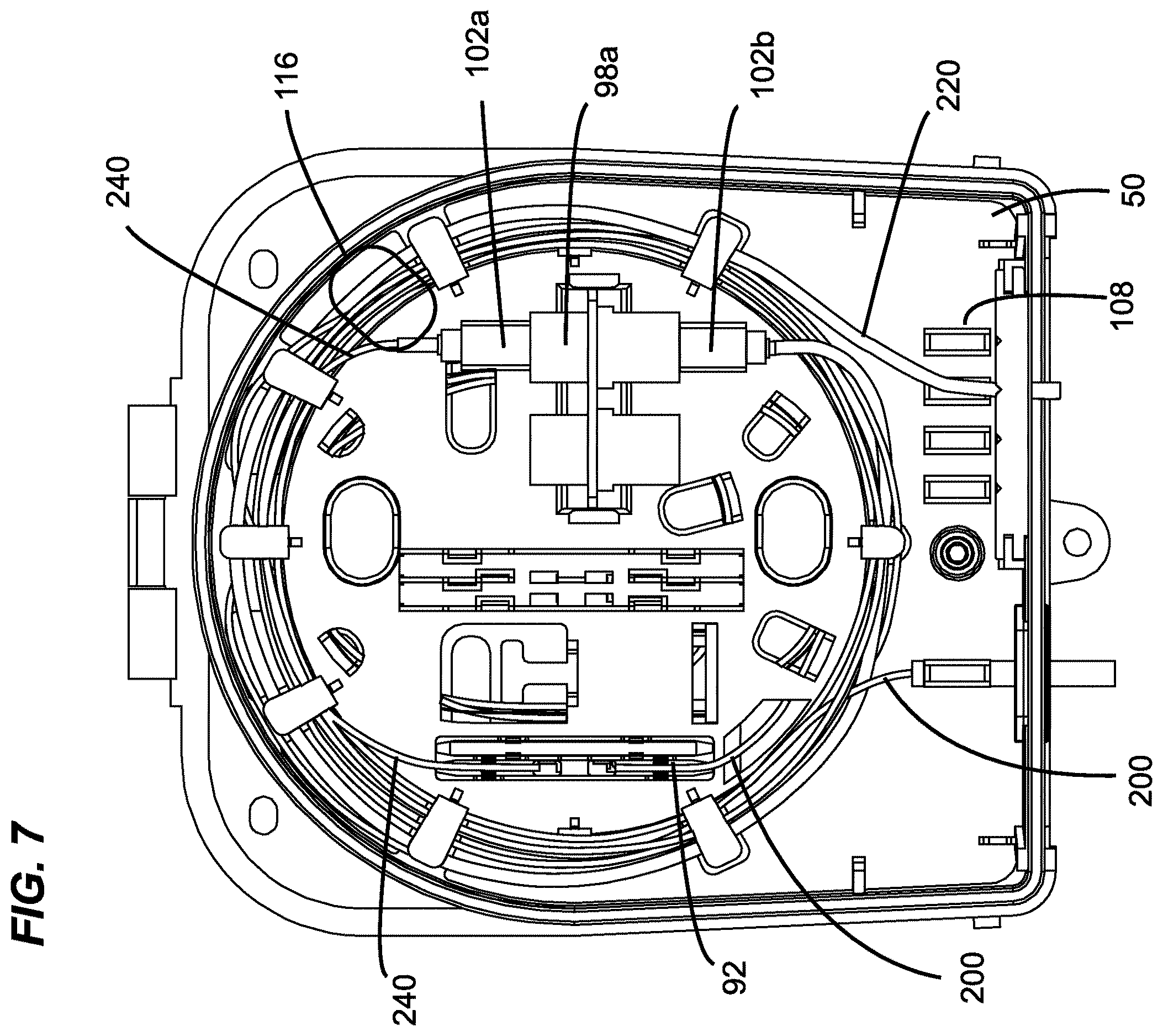 Patent US12613390 Figure 11 – Telecommunications cable termination box