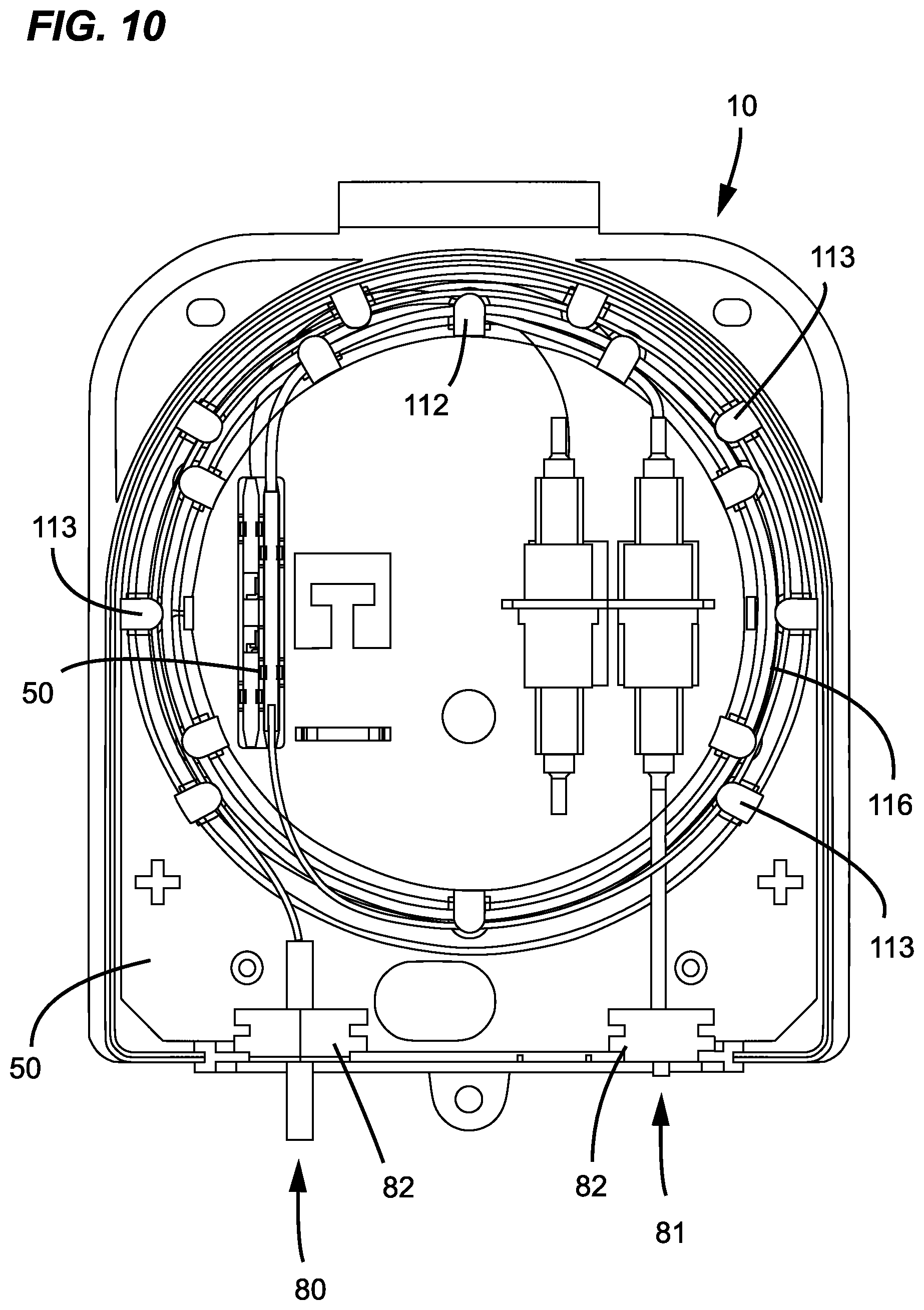 Patent US12613390 Figure 16 – Telecommunications cable termination box