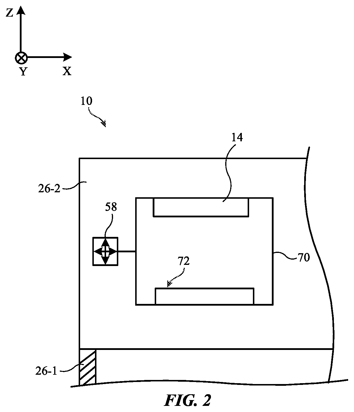 Patent US12613417 Figure 2 – Electronic device with a tunable lens having two adjustable surfaces