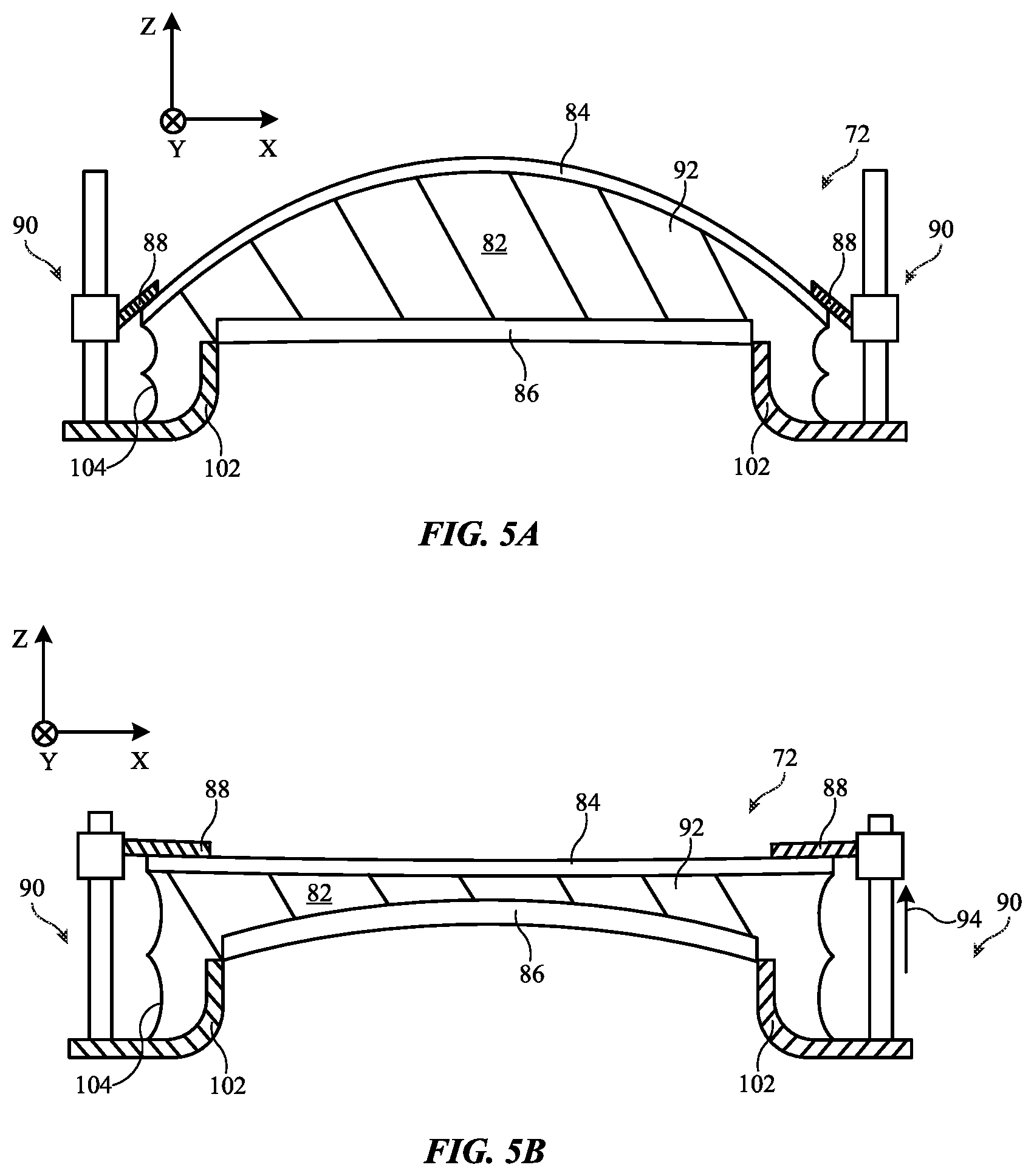 Patent US12613417 Figure 5 – Electronic device with a tunable lens having two adjustable surfaces