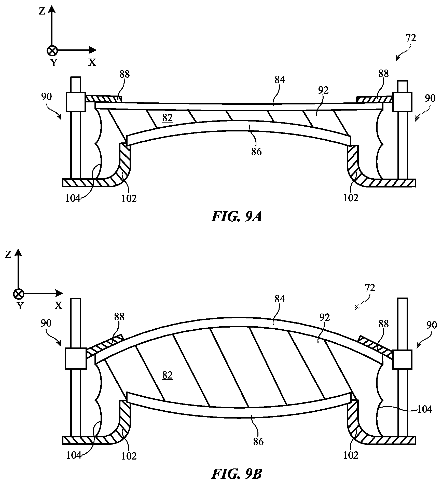 Patent US12613417 Figure 9 – Electronic device with a tunable lens having two adjustable surfaces