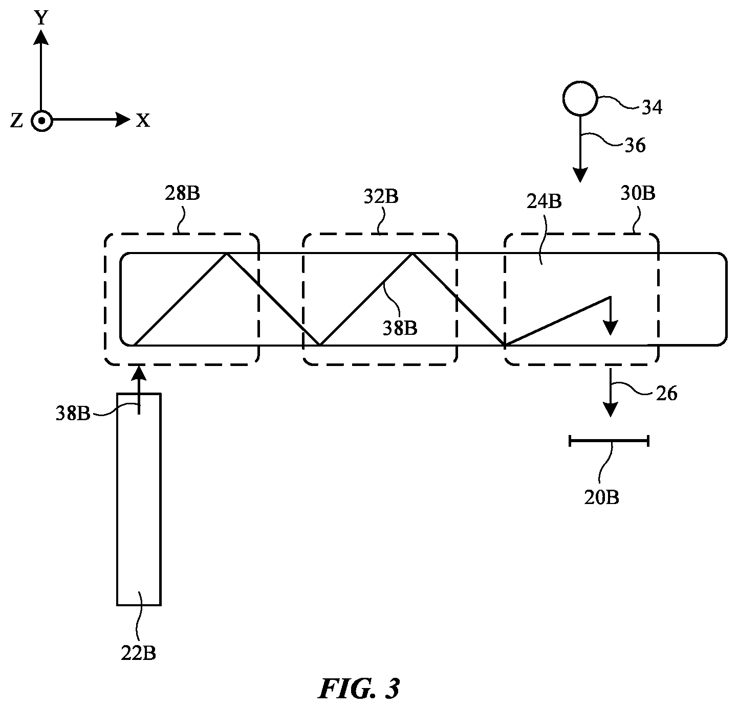 Patent US12613418 Figure 3 – Display devices with bridge emitters and sensors