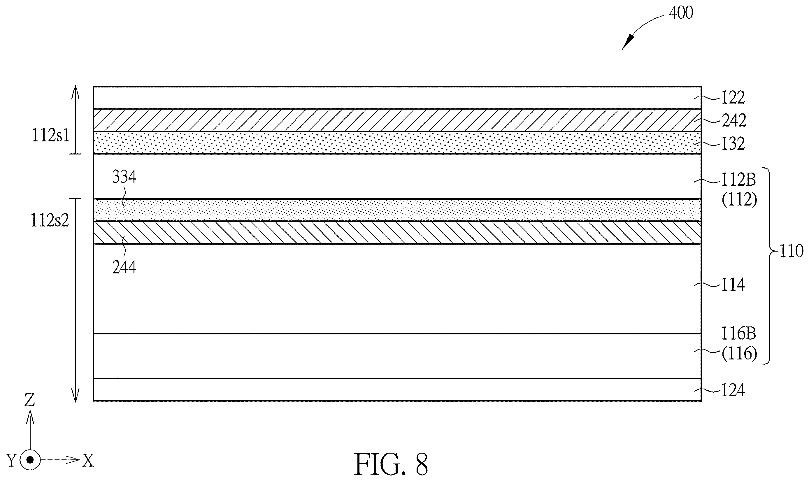 Patent US12613421 Figure 8 – Electronic device and augmented reality electronic device