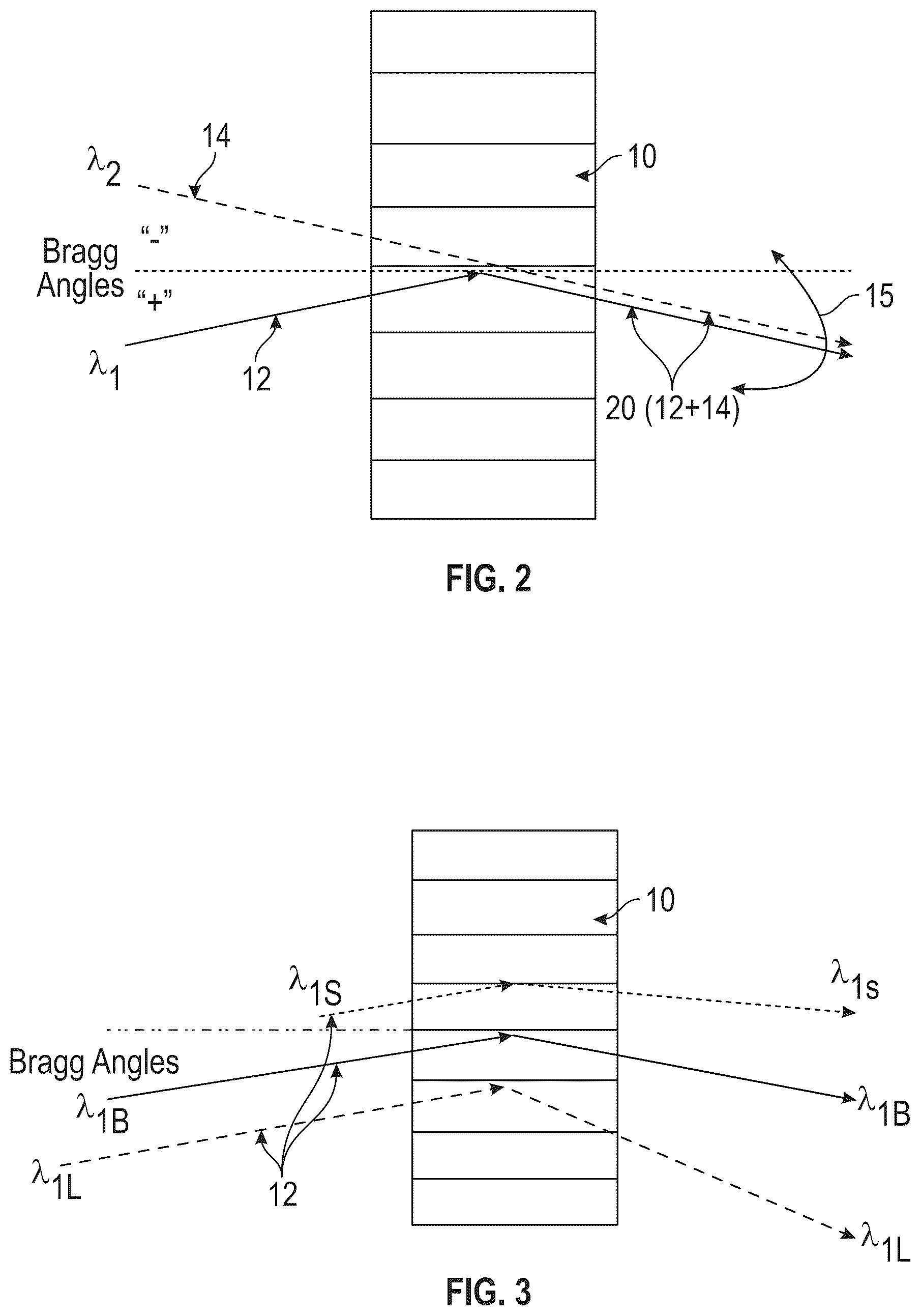 Patent US12613424 Figure 2 – Apparatus for spectrally combining broadband laser beams by volume Bragg gratings