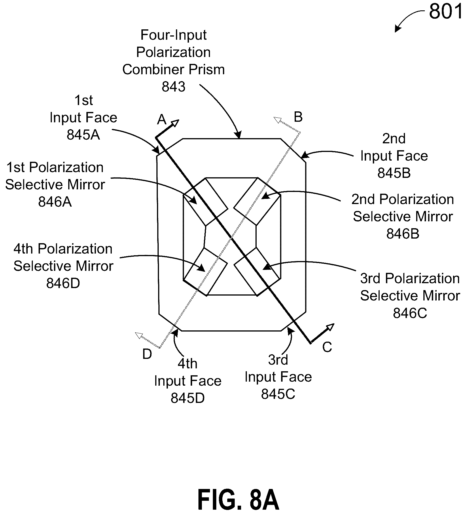 Patent US12613426 Figure 6 – Method and system for projection display with polarization selective reflectors