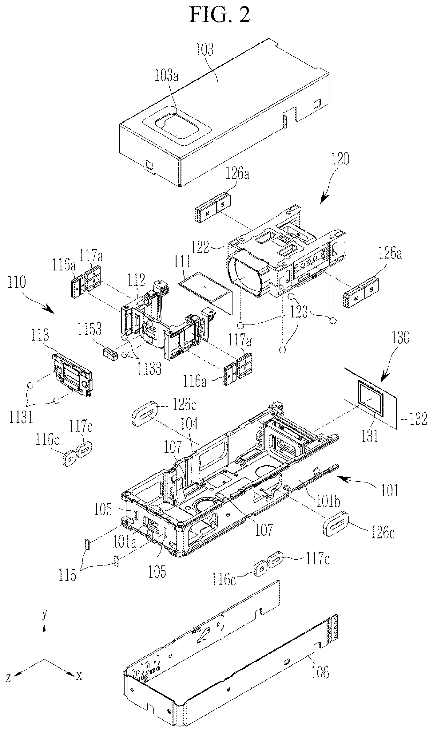 Patent US12613429 Figure 2 – Camera module