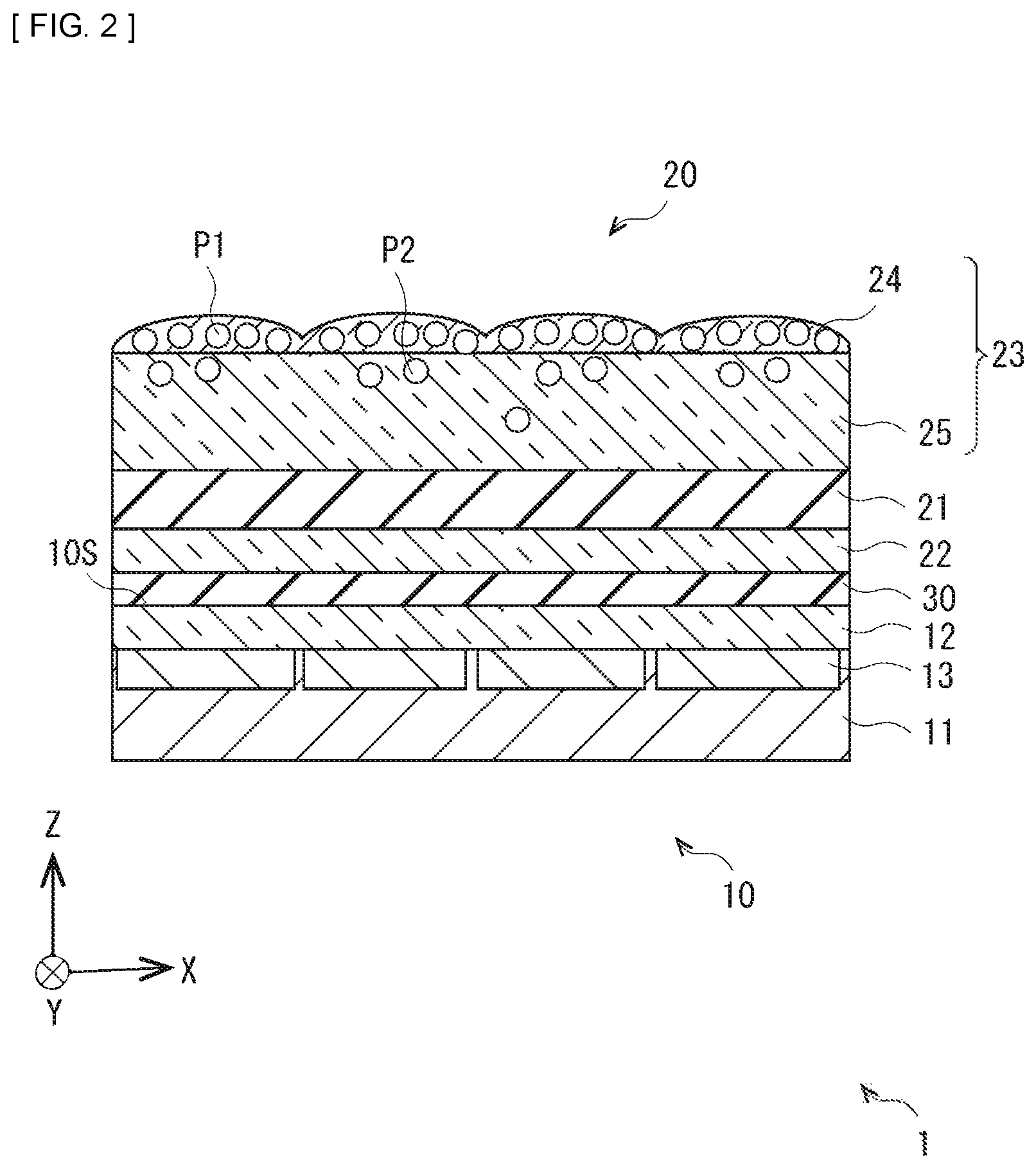 Patent US12613430 Figure 2 – Lens array and stereoscopic display apparatus