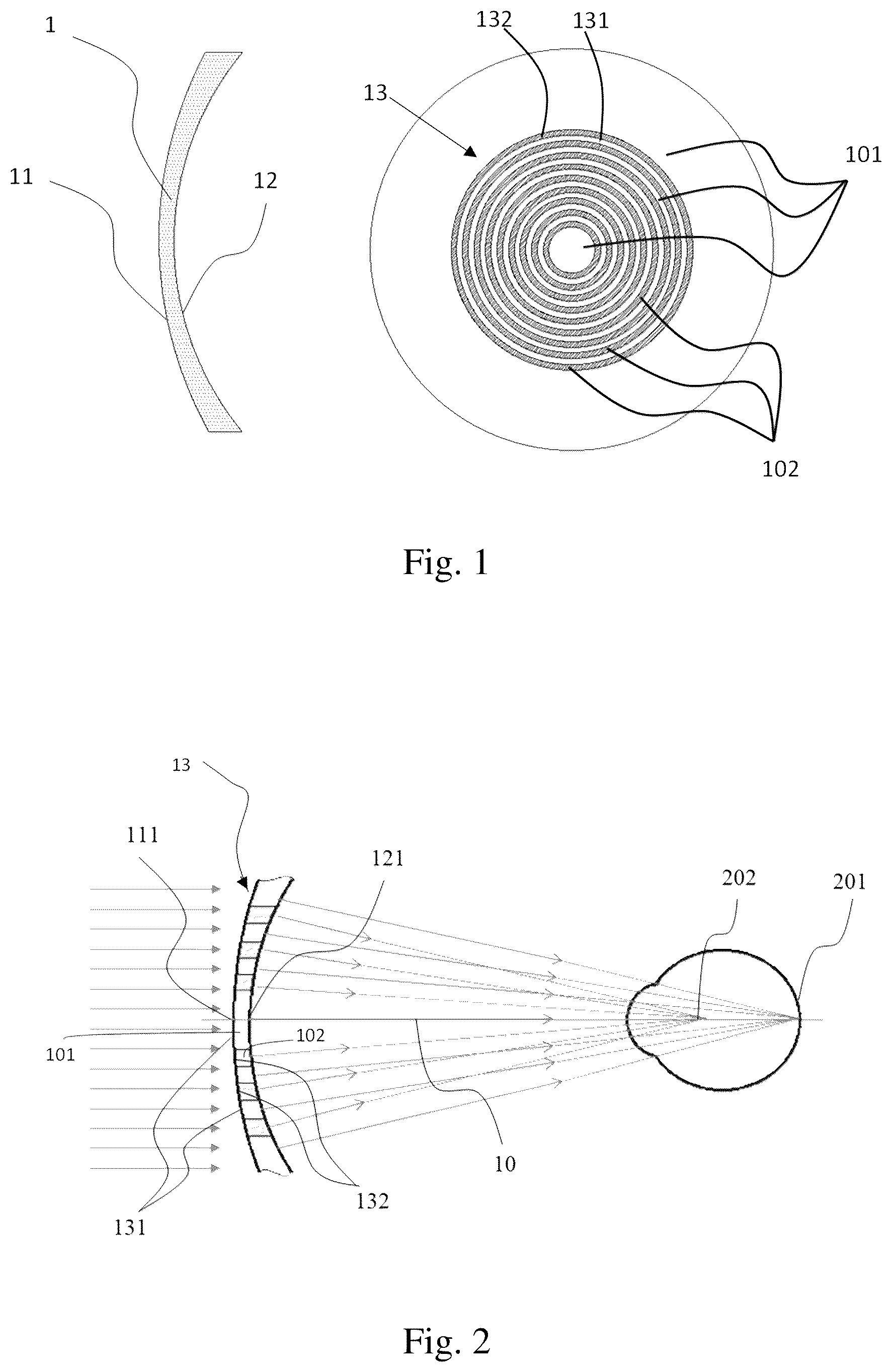 Patent US12613432 — Ring focus spectacle lens for controlling myopia progression, and manufacturing method therefor — Figure 1