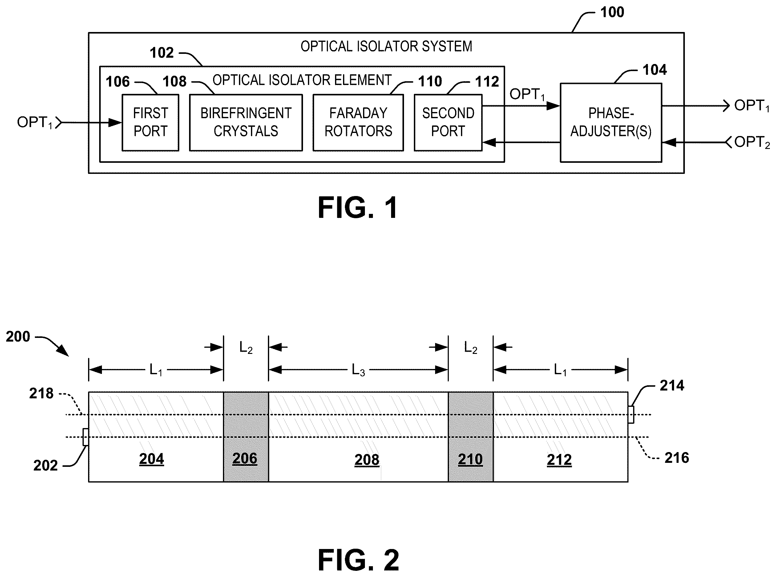 Patent US12613437 Figure 1 – Optical isolator system