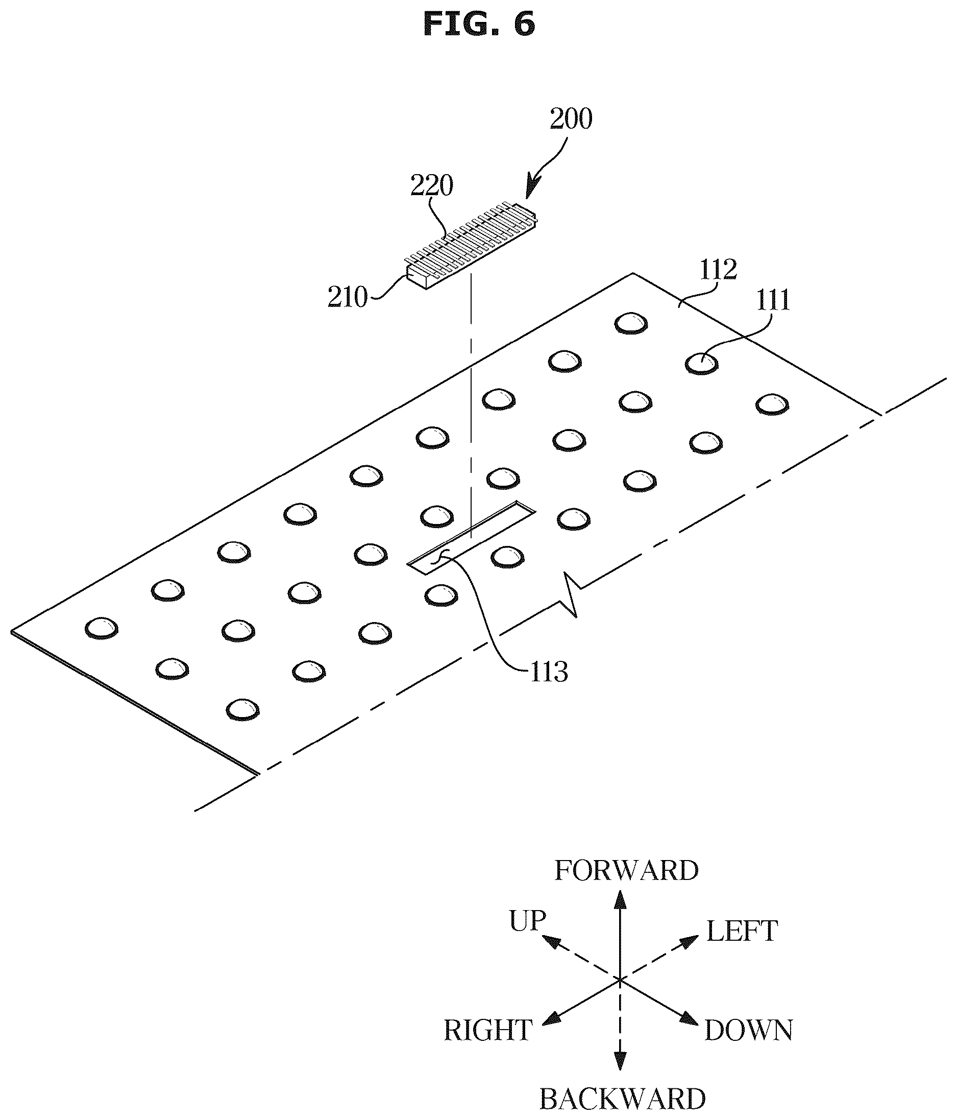 Patent US12613442 Figure 6 – Connector, printed circuit board mounting the connector, and display apparatus including the same