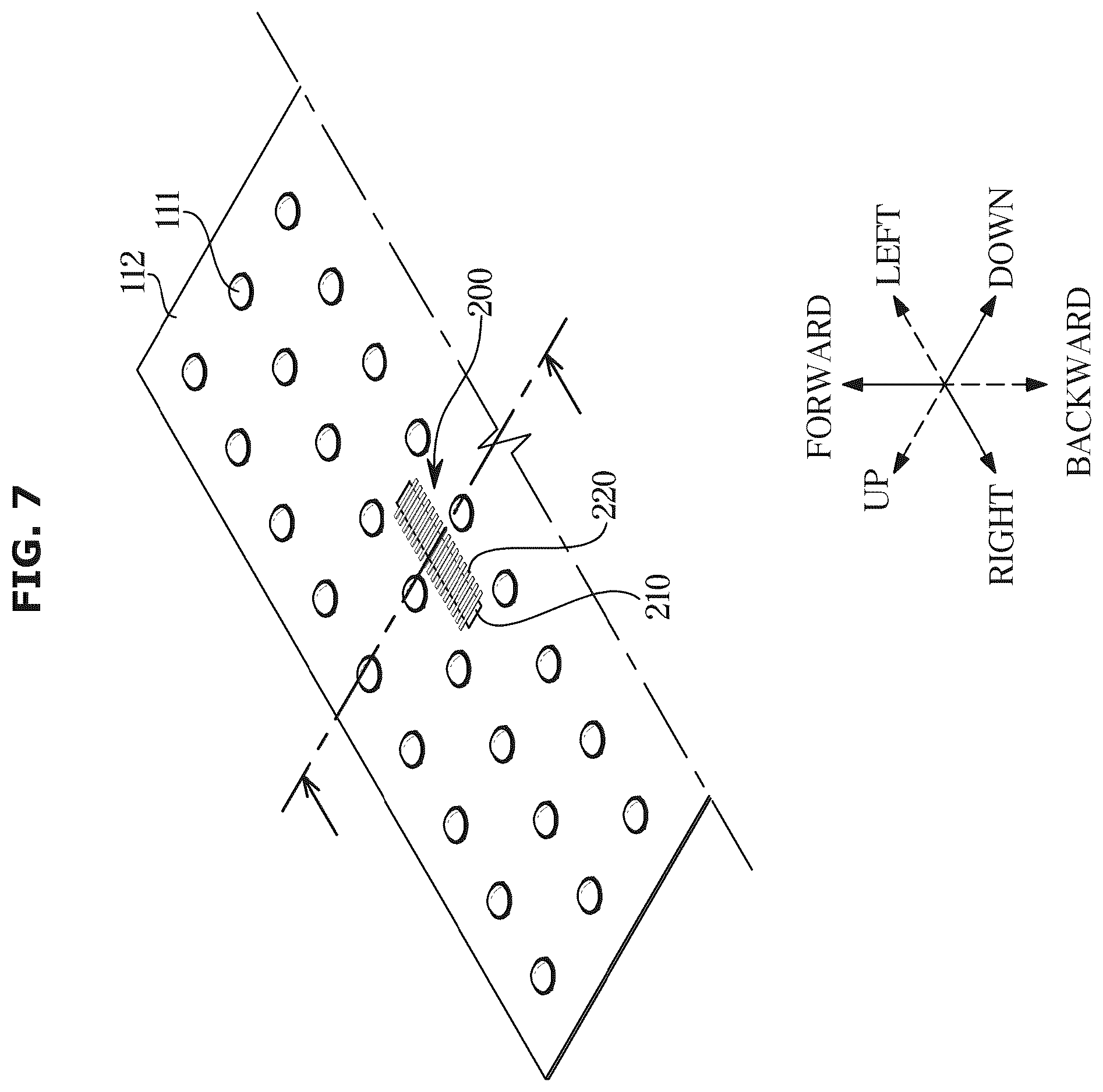 Patent US12613442 Figure 7 – Connector, printed circuit board mounting the connector, and display apparatus including the same