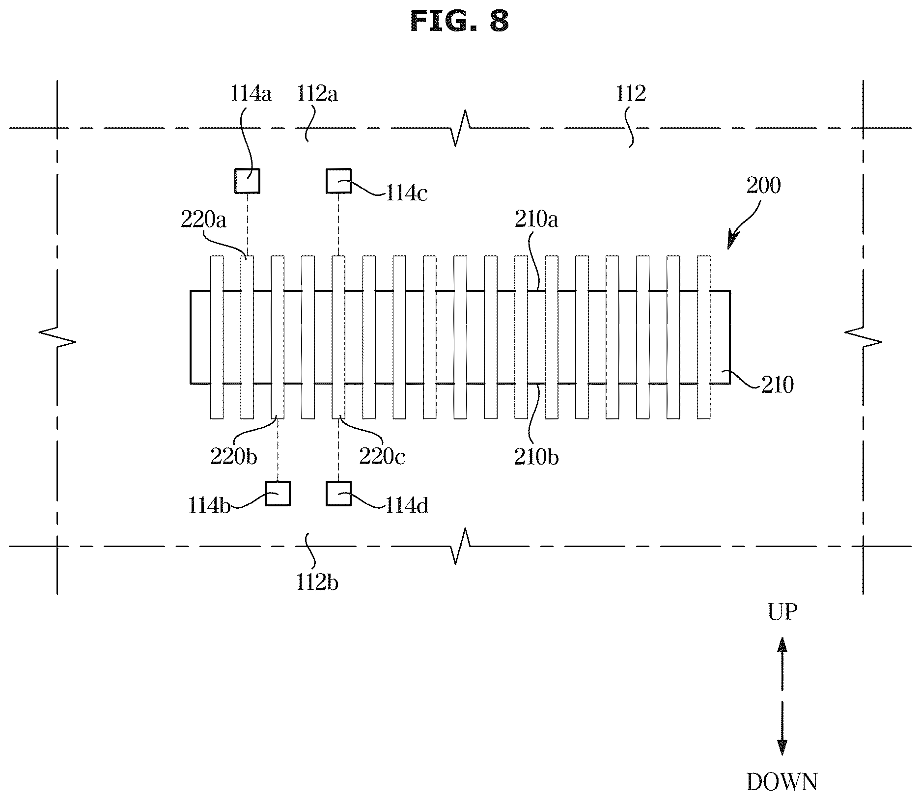 Patent US12613442 Figure 8 – Connector, printed circuit board mounting the connector, and display apparatus including the same