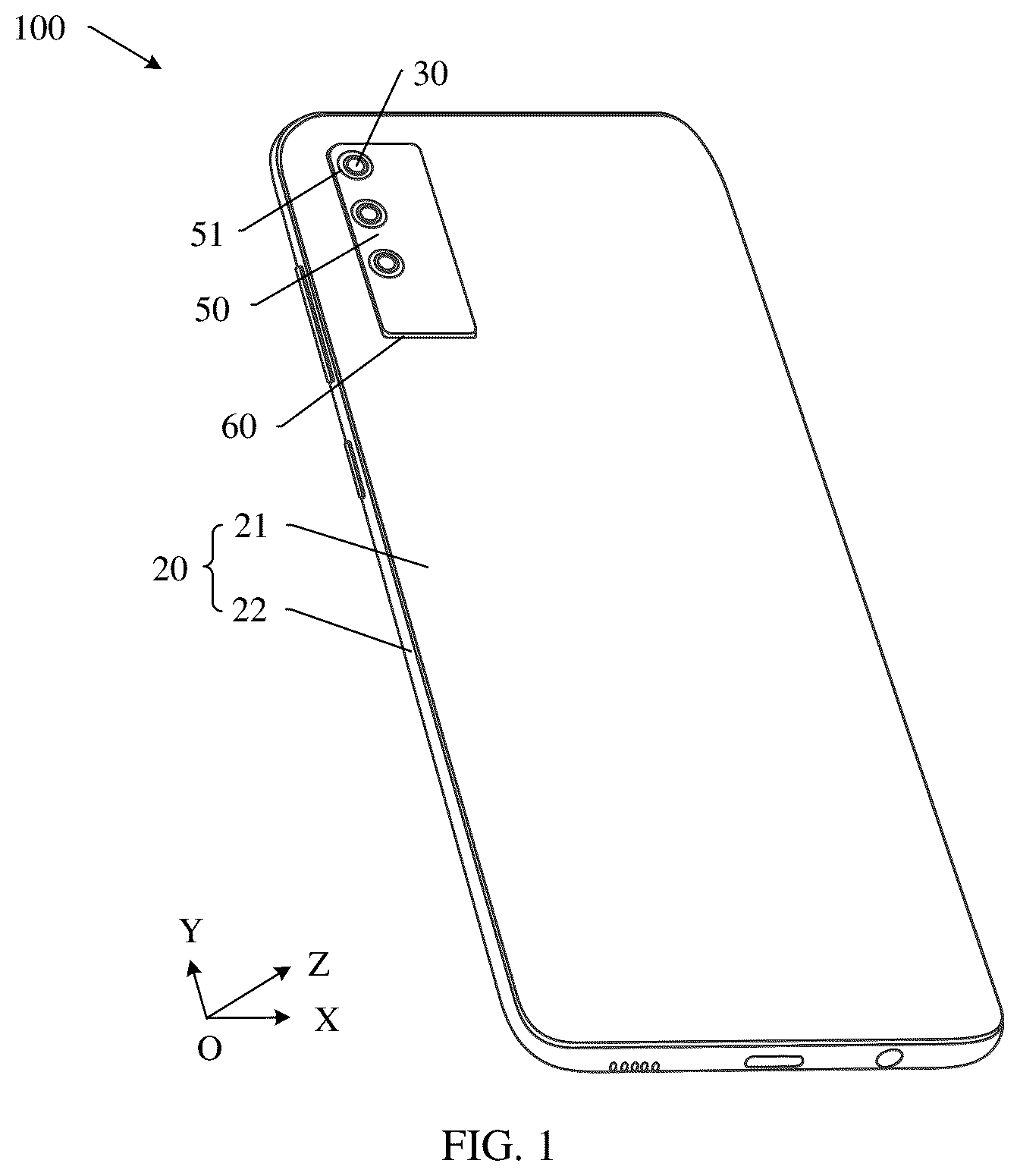 Patent US12613451 Figure 1 – Camera module and electronic device
