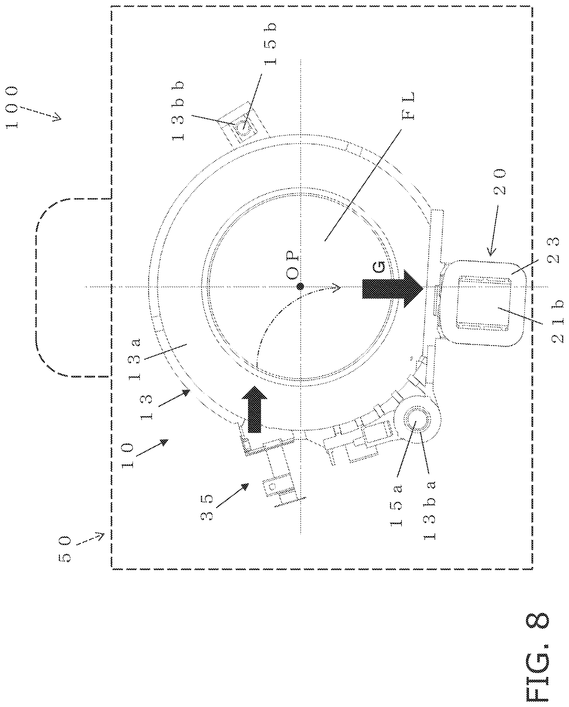 Patent US12613455 Figure 8 – Lens drive device, and lens barrel and camera equipped with same