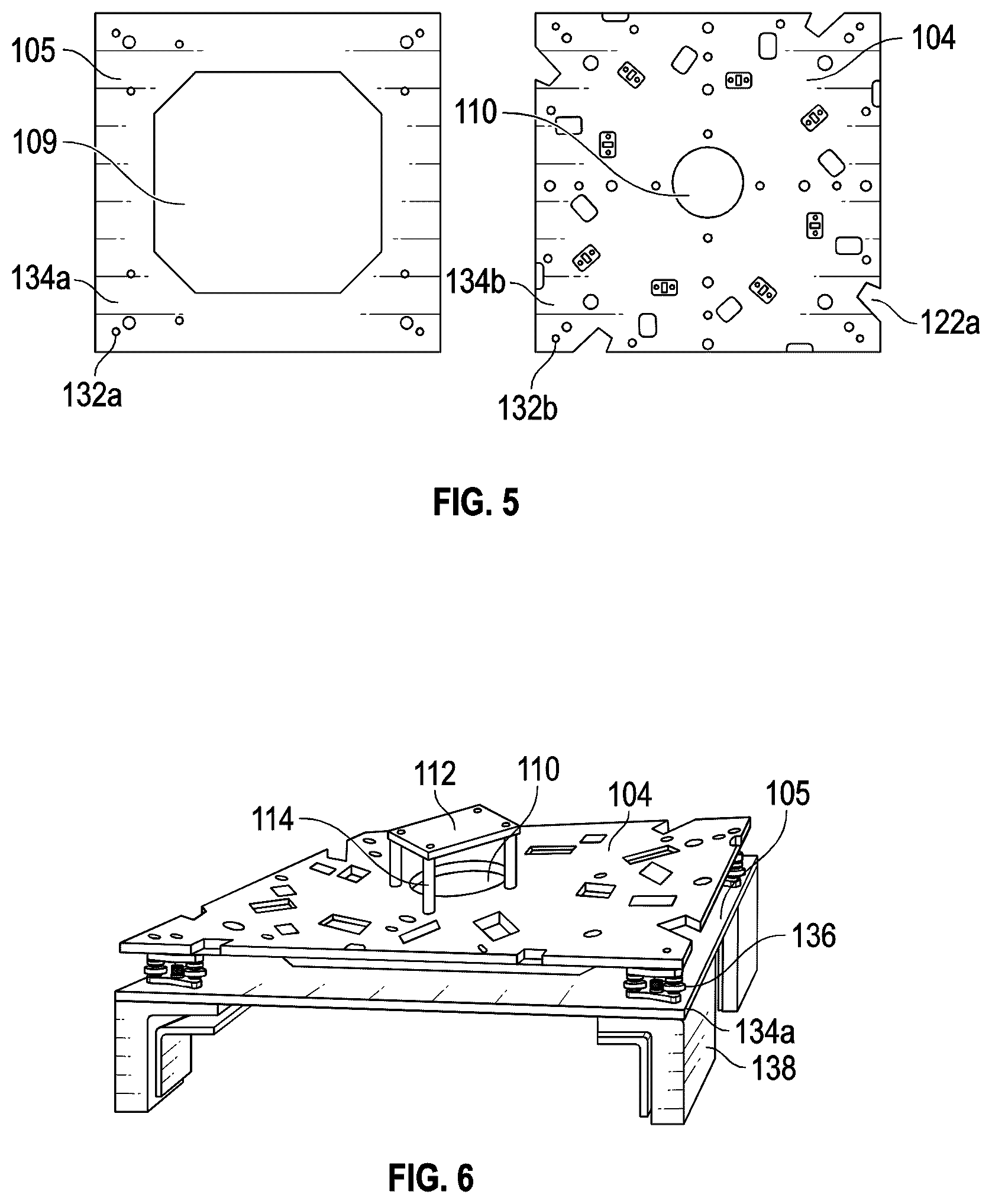 Patent US12613457 Figure 4 – Camera array systems and devices, including floating plate configurations and split plate configurations