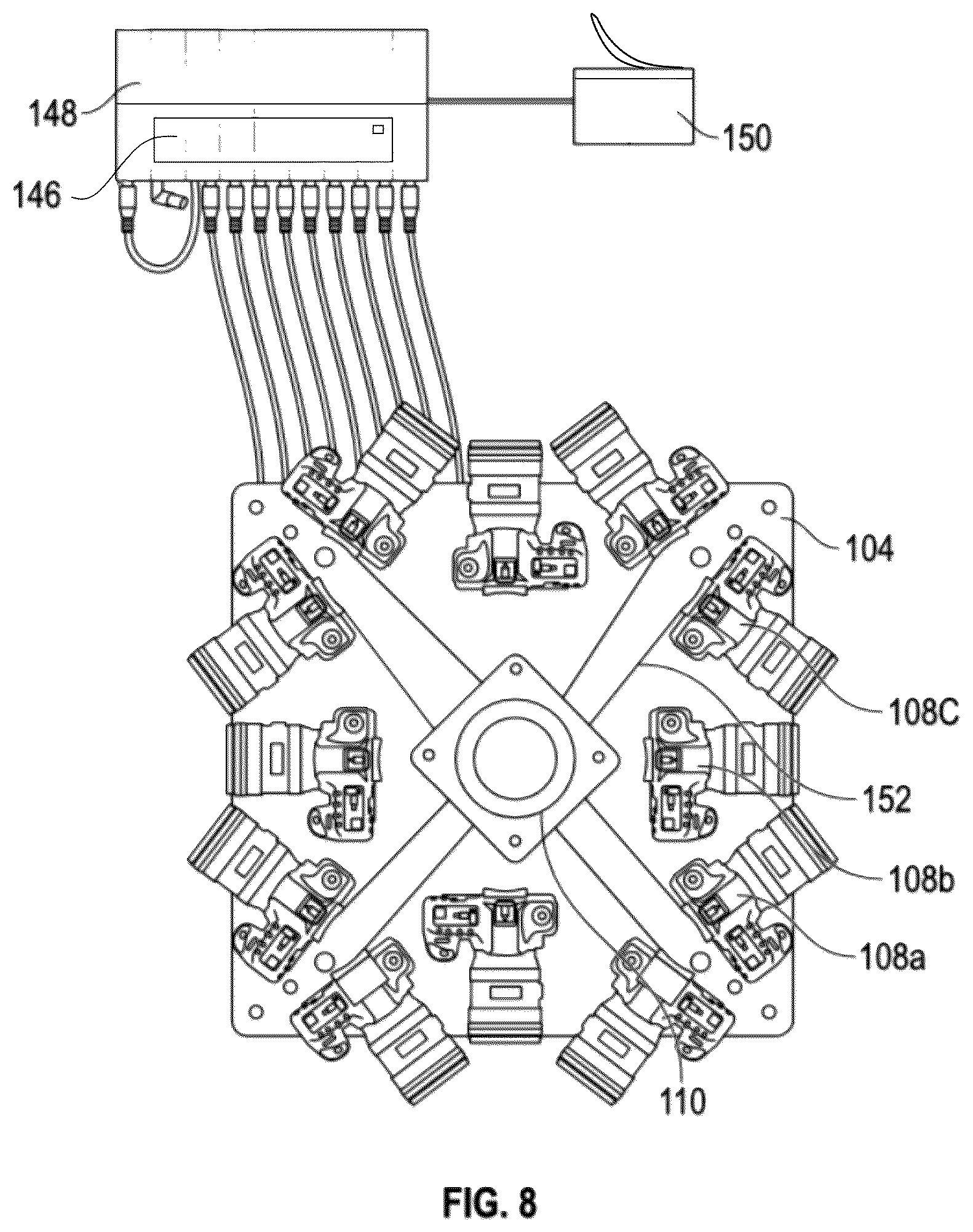 Patent US12613457 Figure 6 – Camera array systems and devices, including floating plate configurations and split plate configurations