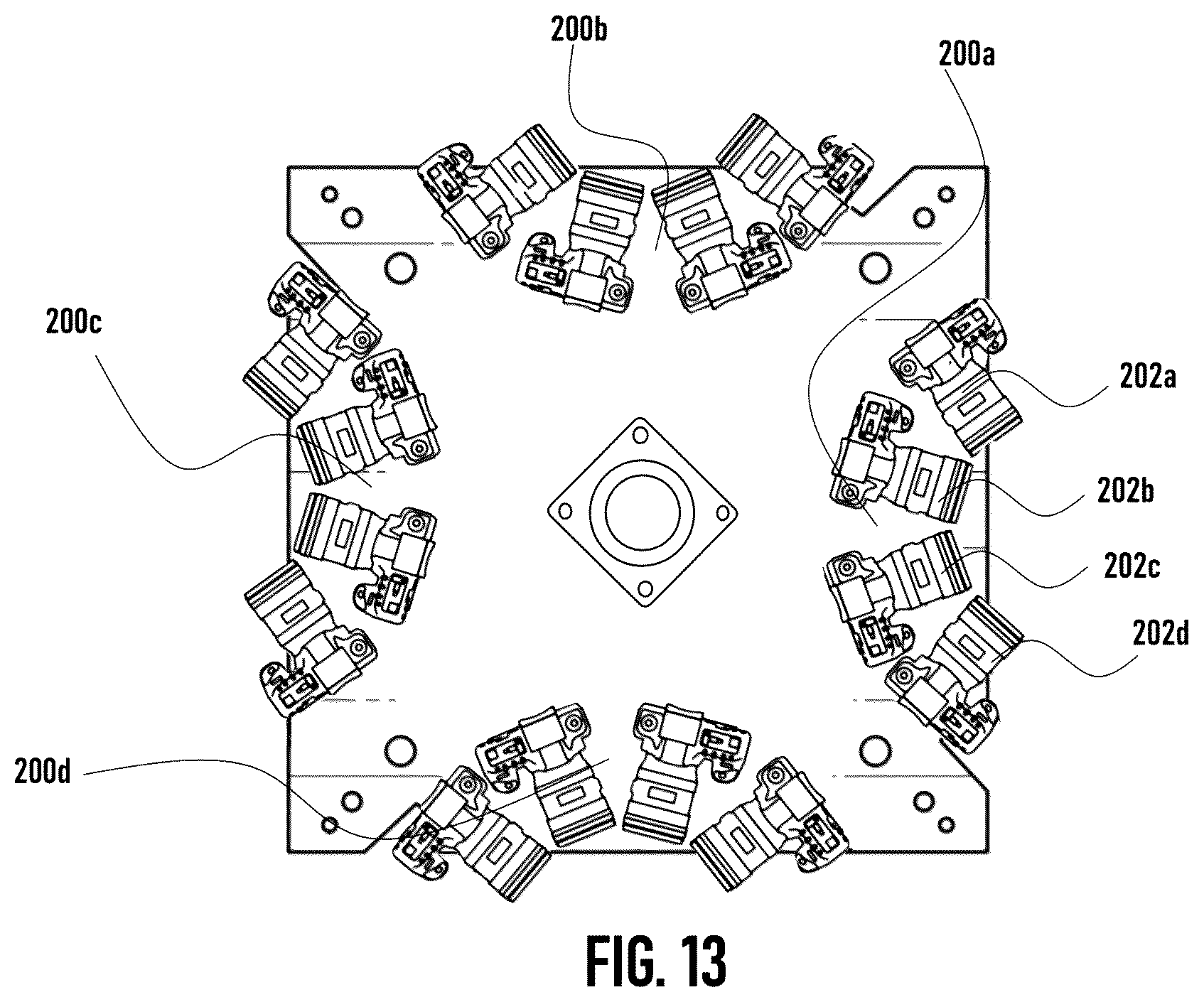Patent US12613457 Figure 9 – Camera array systems and devices, including floating plate configurations and split plate configurations