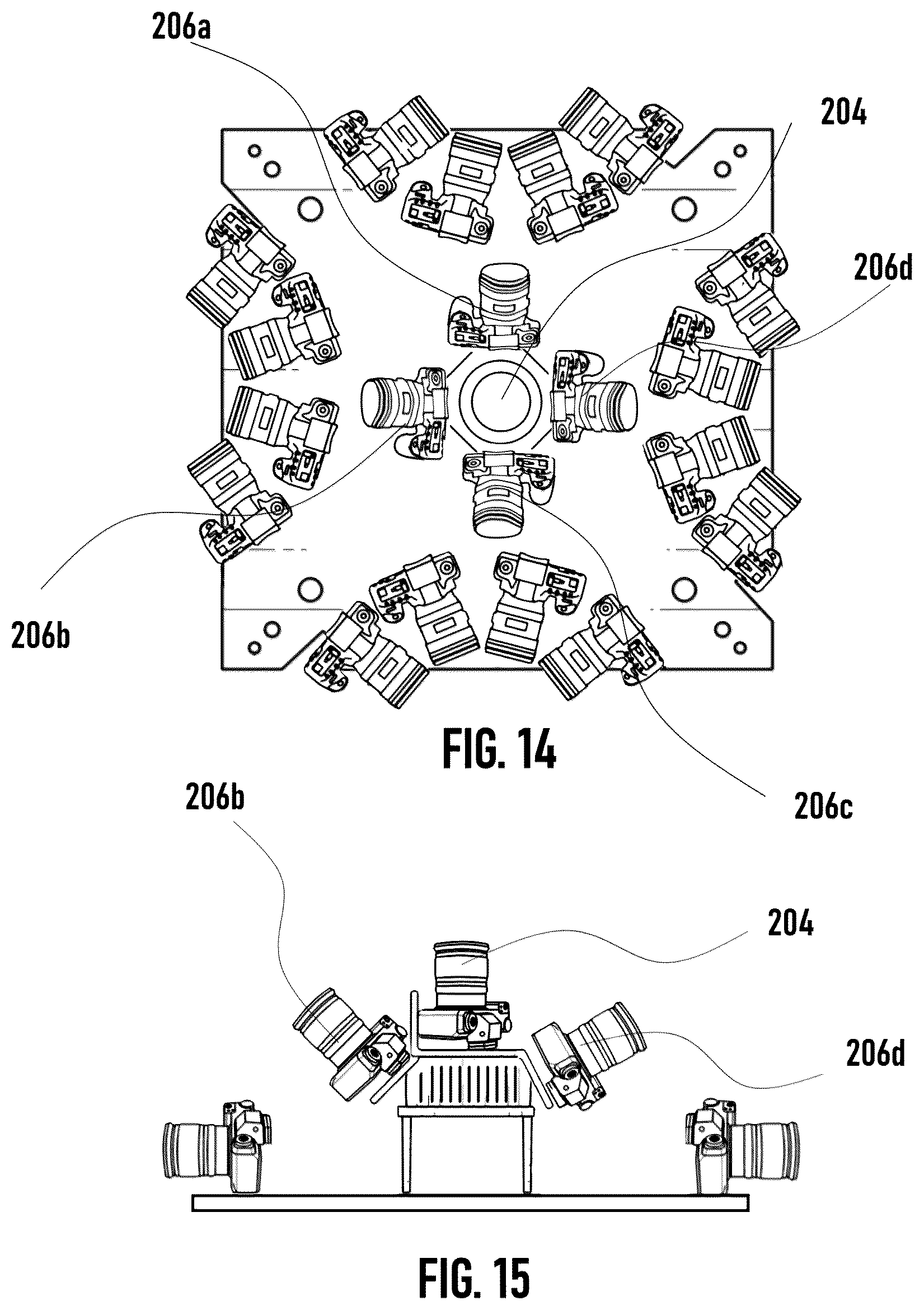 Patent US12613457 Figure 10 – Camera array systems and devices, including floating plate configurations and split plate configurations