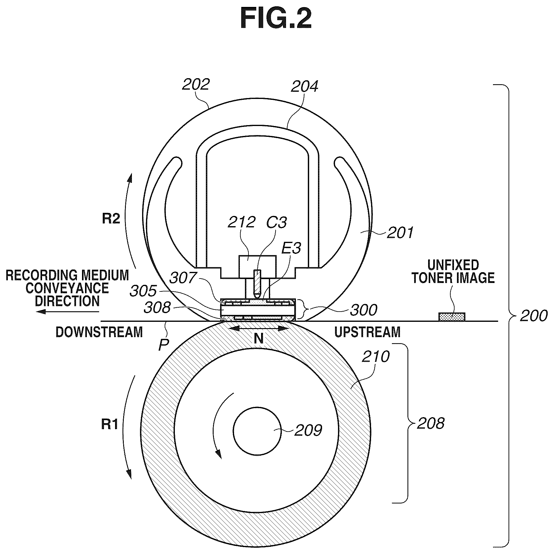 Patent US12613483 Figure 2 – Heater with plural conductors with curved current path therebetween