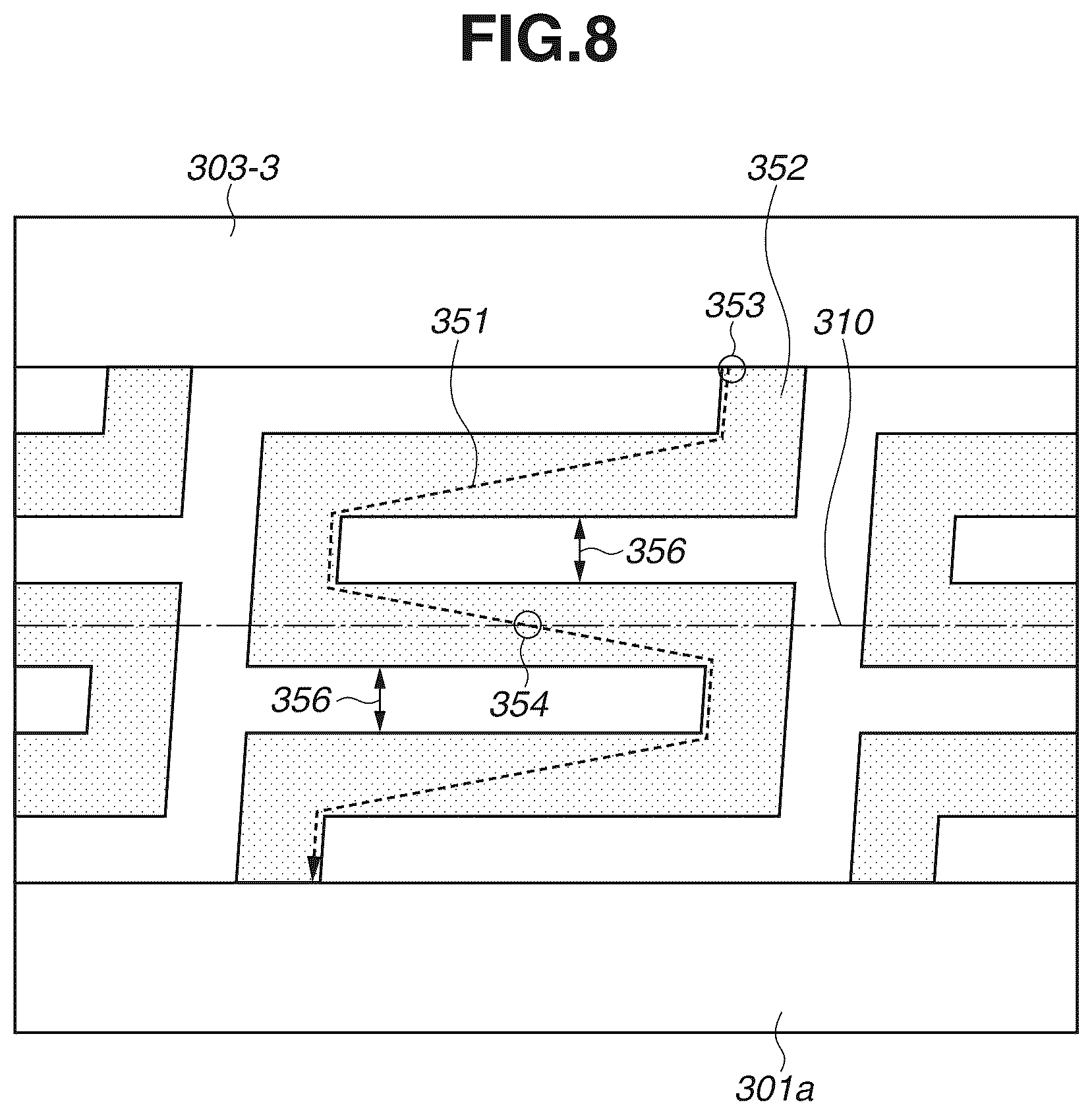 Patent US12613483 Figure 8 – Heater with plural conductors with curved current path therebetween