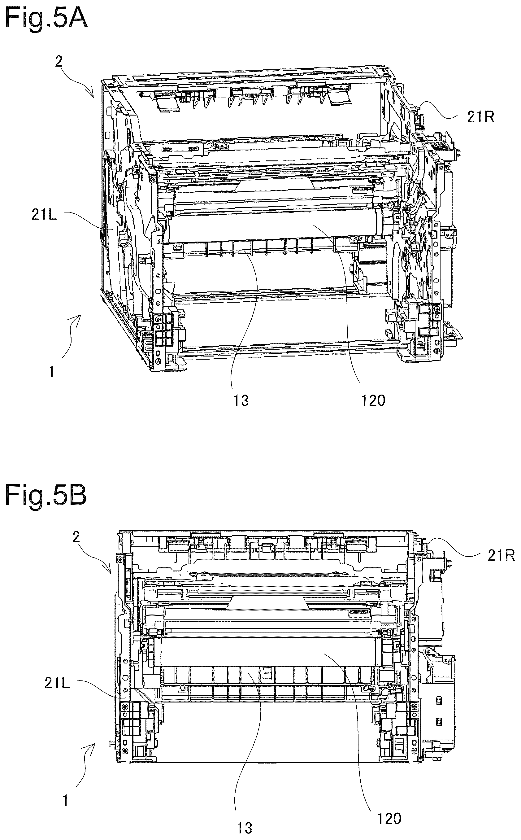 Patent US12613485 Figure 5 – Image forming apparatus capable of shifting fixing unit vertically upward in conjunction with behavior of switching state of fixing member and pressing member