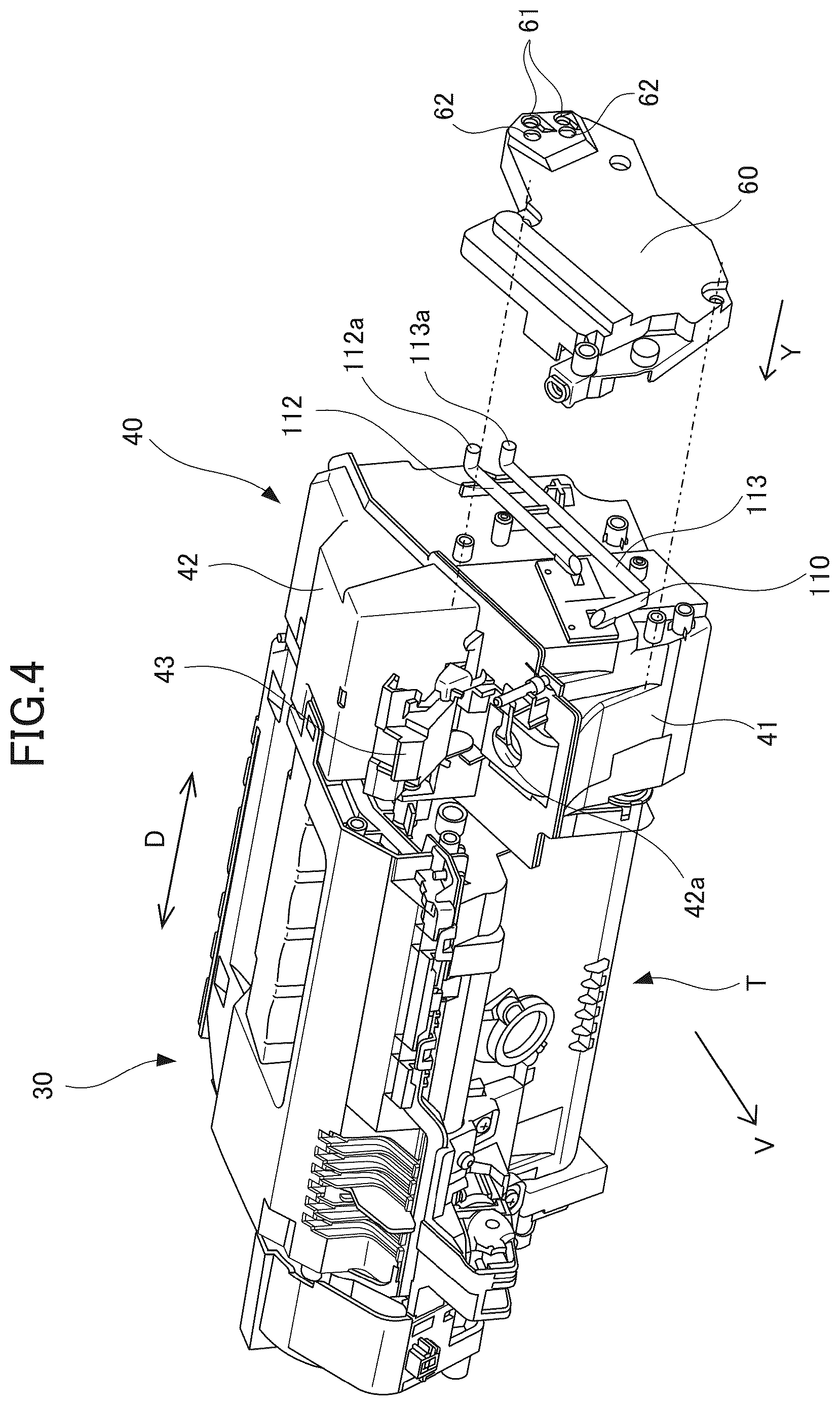 Patent US12613490 Figure 4 – Image forming apparatus with positioning mechanism for detection unit and for contact unit
