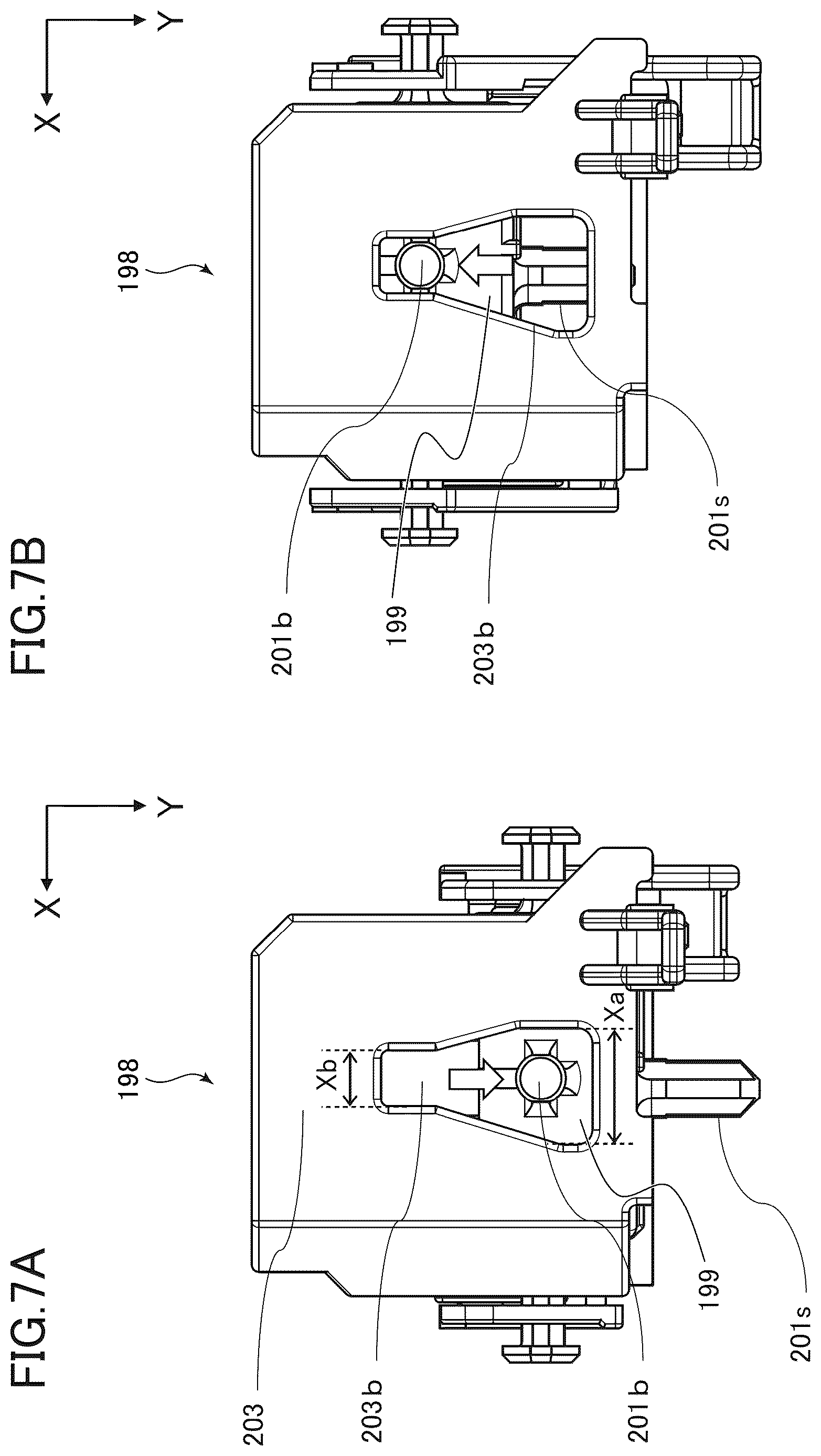 Patent US12613490 Figure 7 – Image forming apparatus with positioning mechanism for detection unit and for contact unit