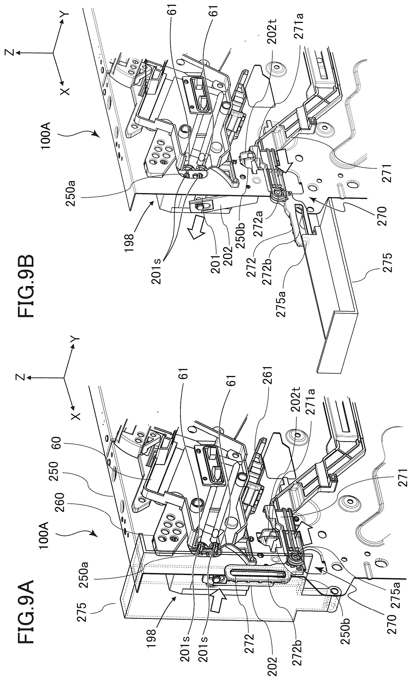 Patent US12613490 Figure 9 – Image forming apparatus with positioning mechanism for detection unit and for contact unit