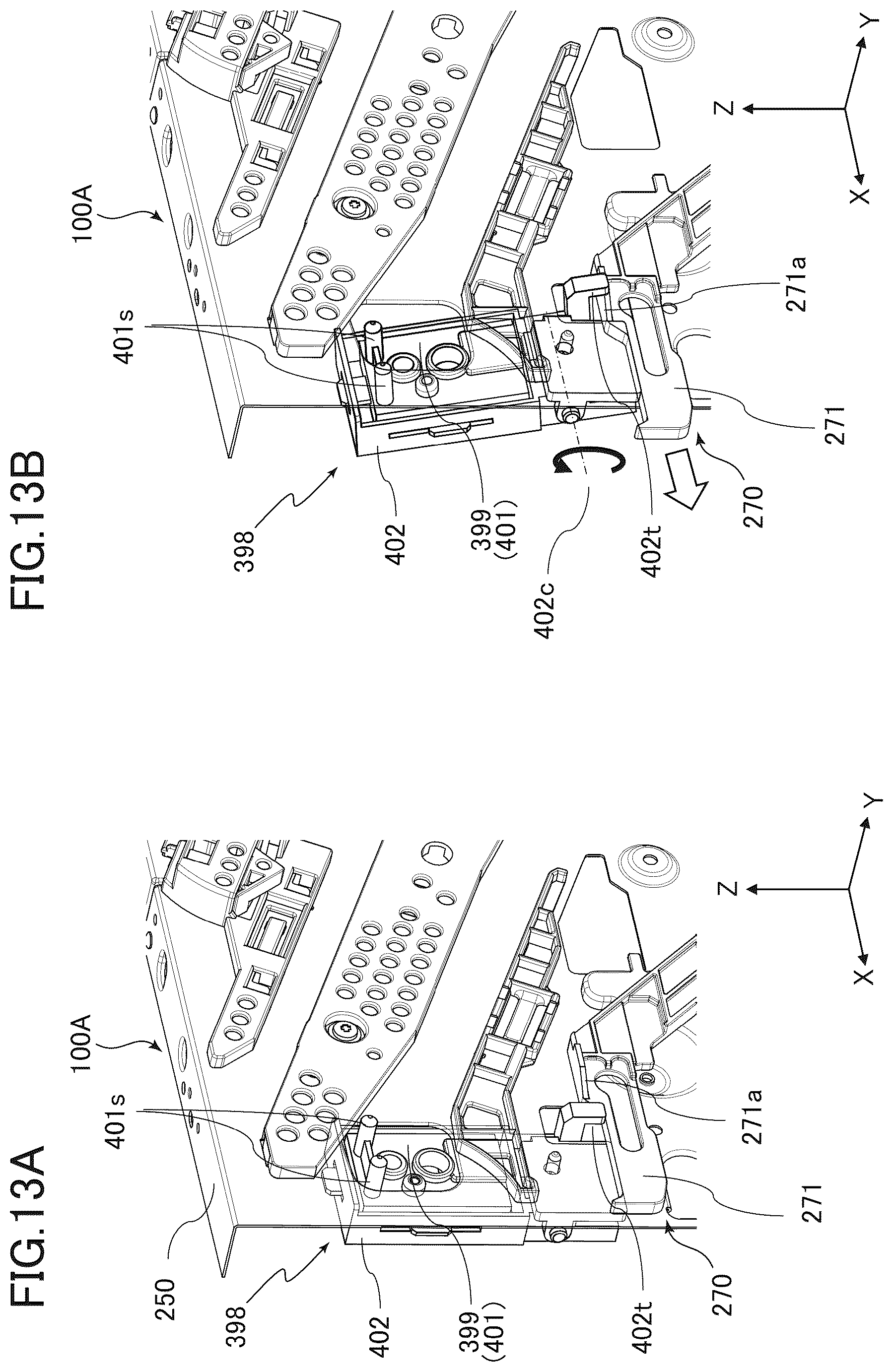 Patent US12613490 Figure 13 – Image forming apparatus with positioning mechanism for detection unit and for contact unit
