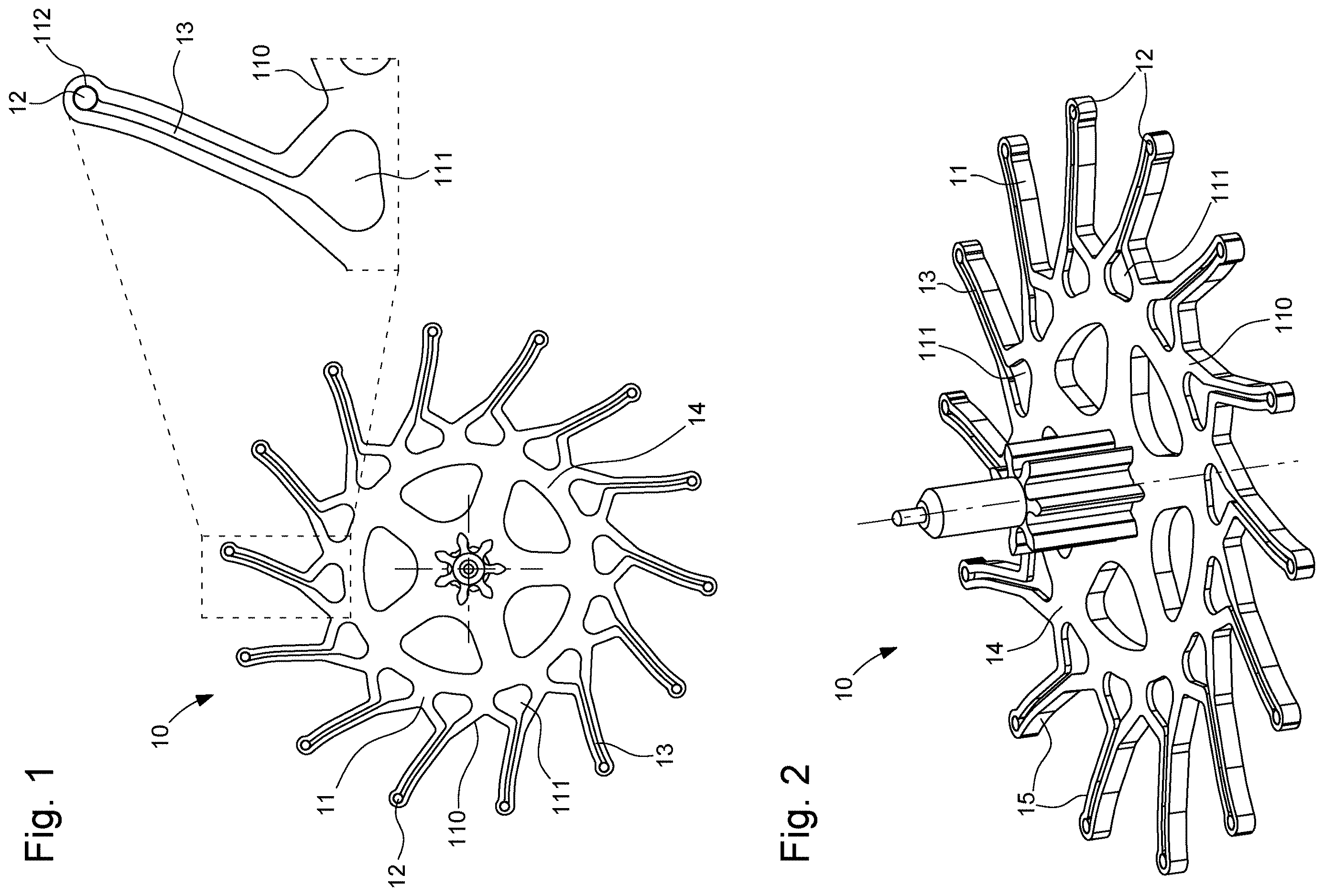 Patent US12613495 Figure 1 – Horological component resulting from the assembly of two parts and method for manufacturing said component