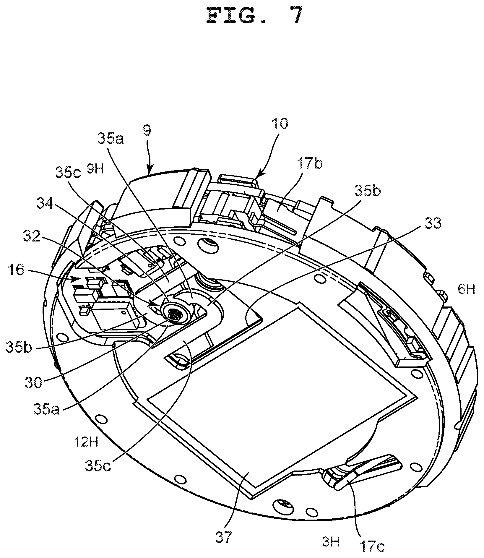Patent US12613498 Figure 7 – Electronic device and timepiece
