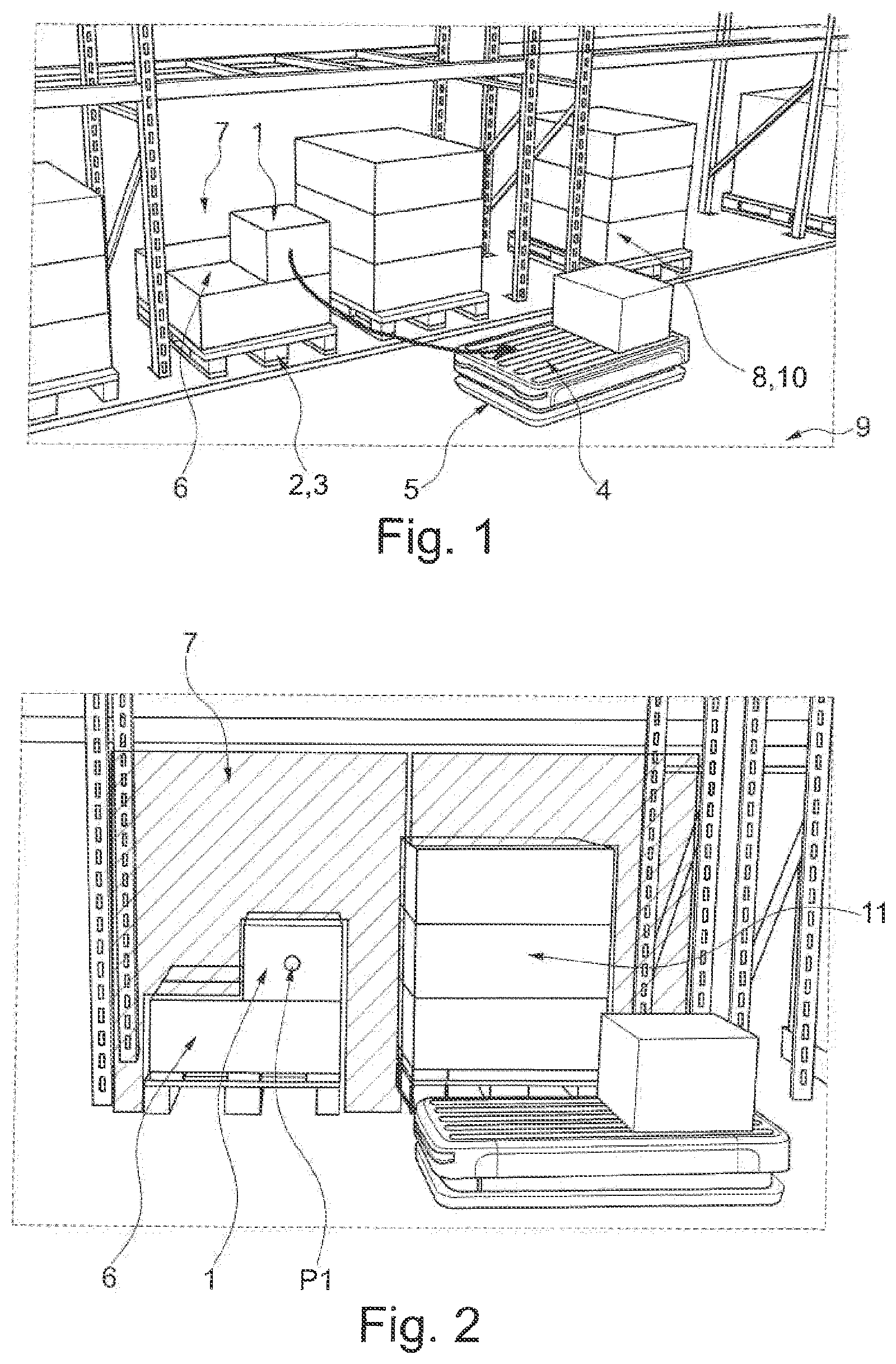 Patent US12613532 Figure 1 – System and method for three-dimensionally securing a load-handling environment of load-handling kinematics in a changing work environment