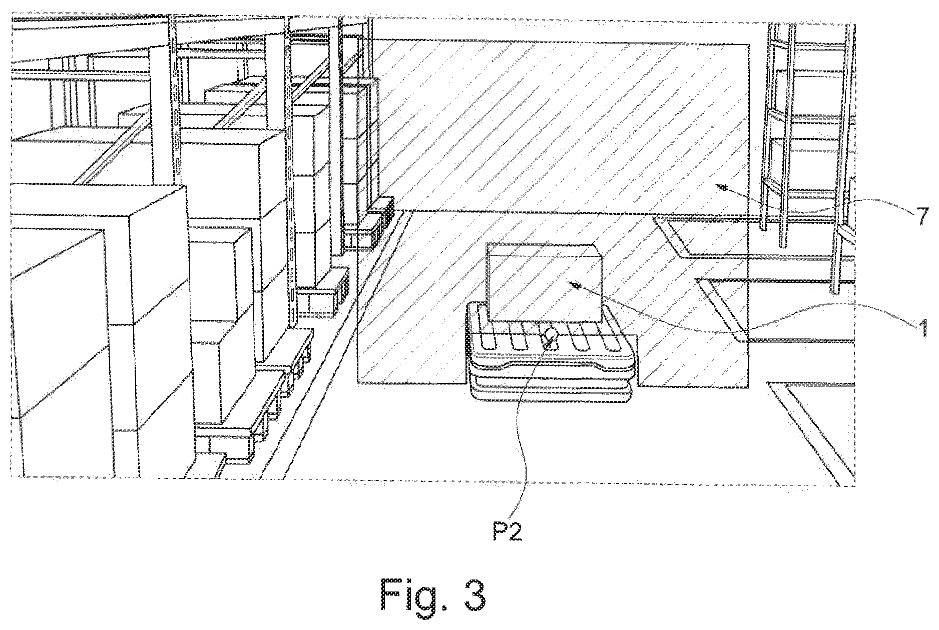 Patent US12613532 Figure 2 – System and method for three-dimensionally securing a load-handling environment of load-handling kinematics in a changing work environment