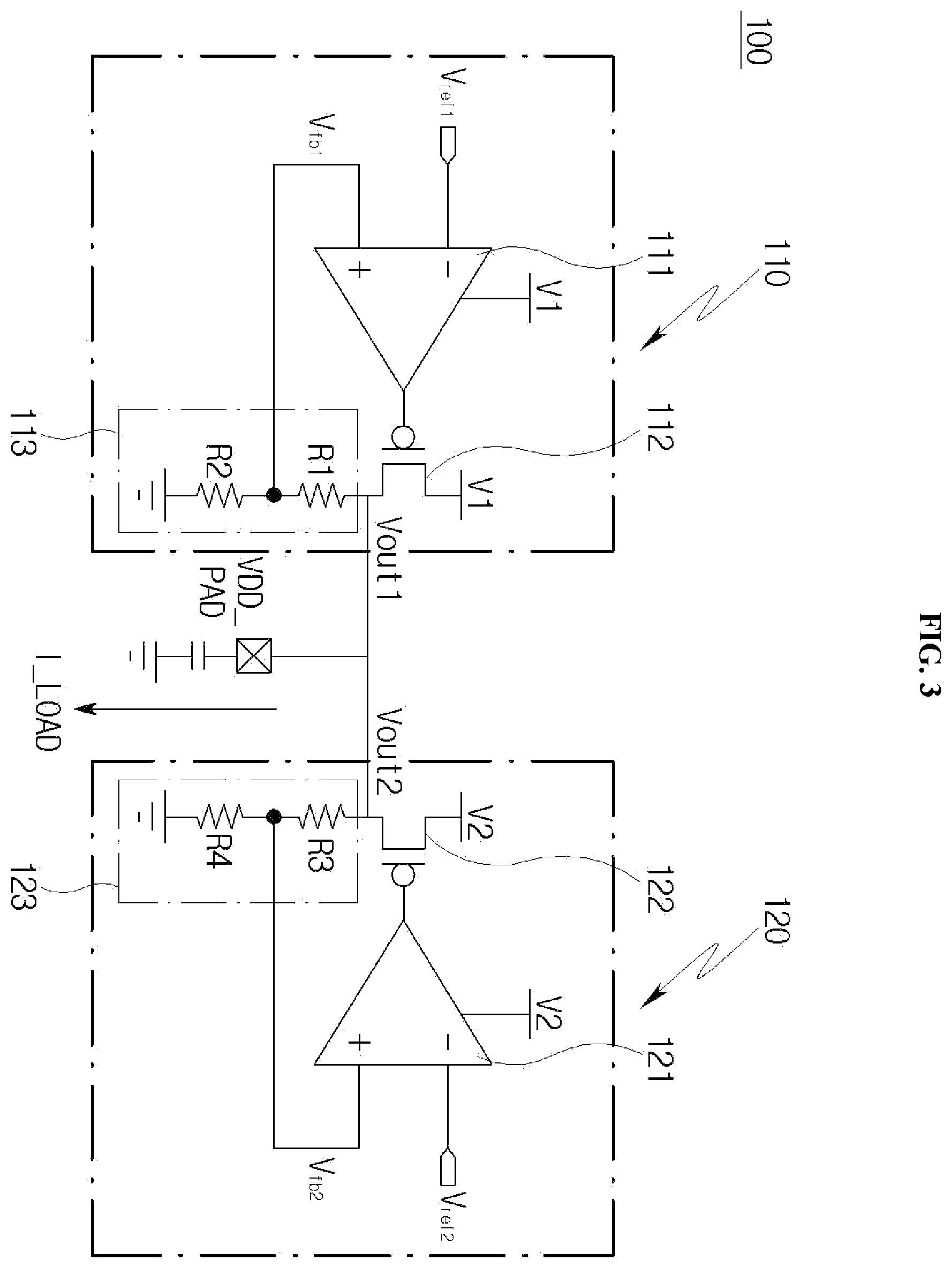 Patent US12613542 Figure 3 – Regulator circuit and operating method for the same