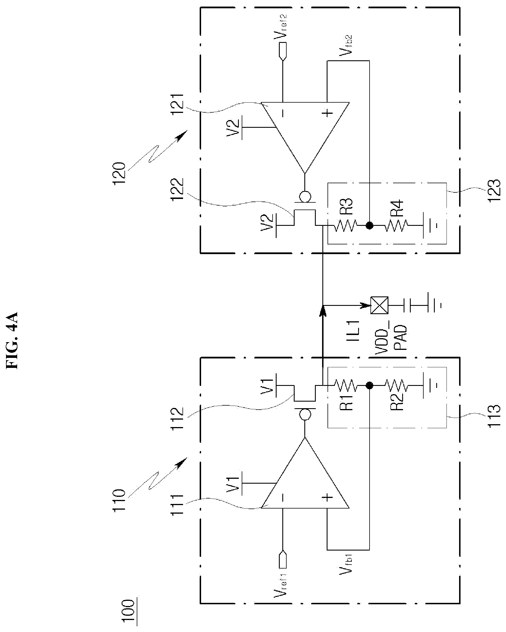 Patent US12613542 Figure 4 – Regulator circuit and operating method for the same